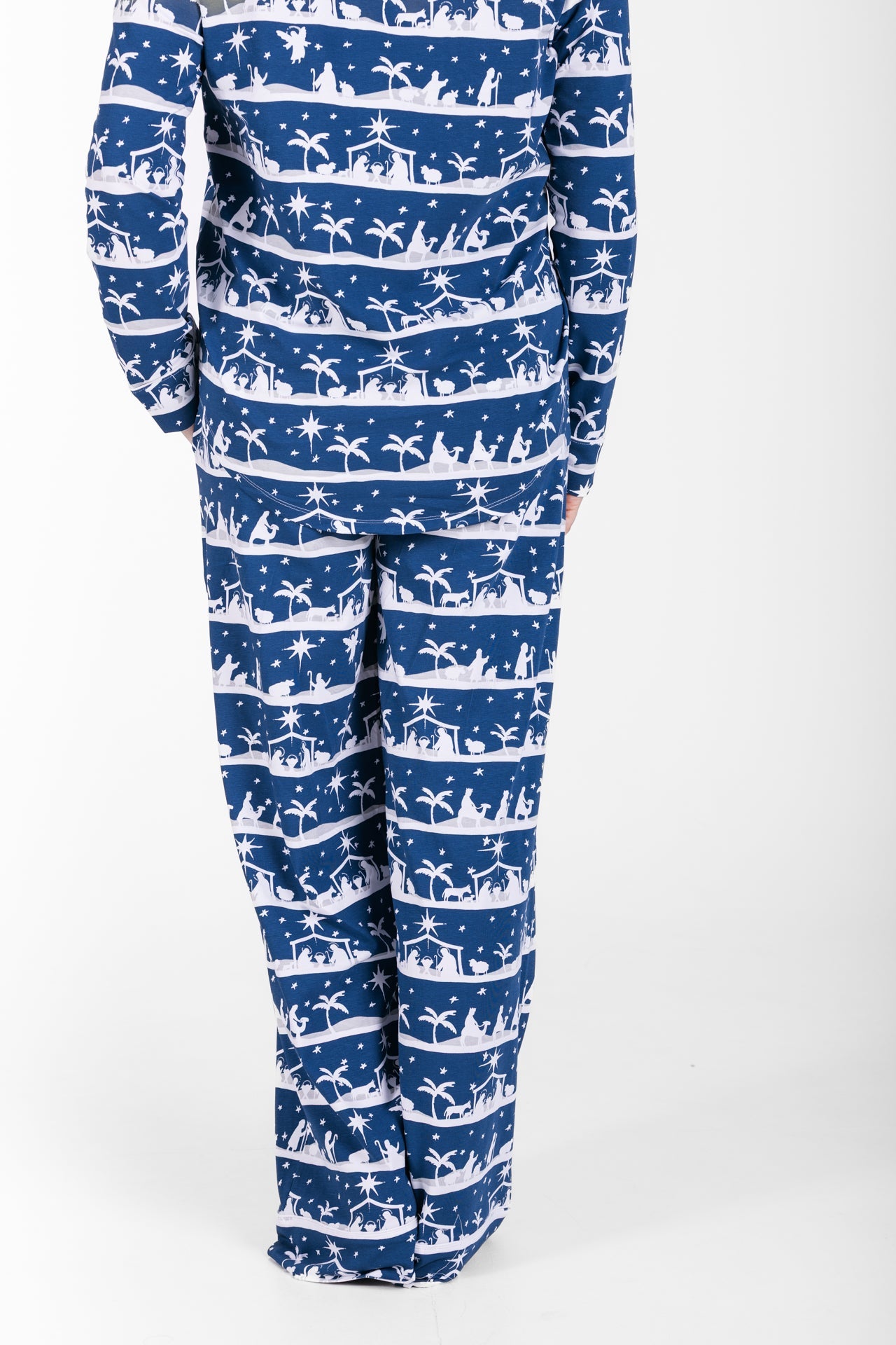 Starry Night Womens Notch Collar Pj Set Cotton