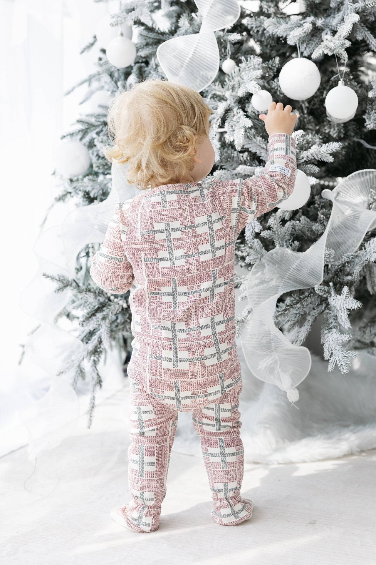 Prophecy Plaid Footed Onesie Cotton