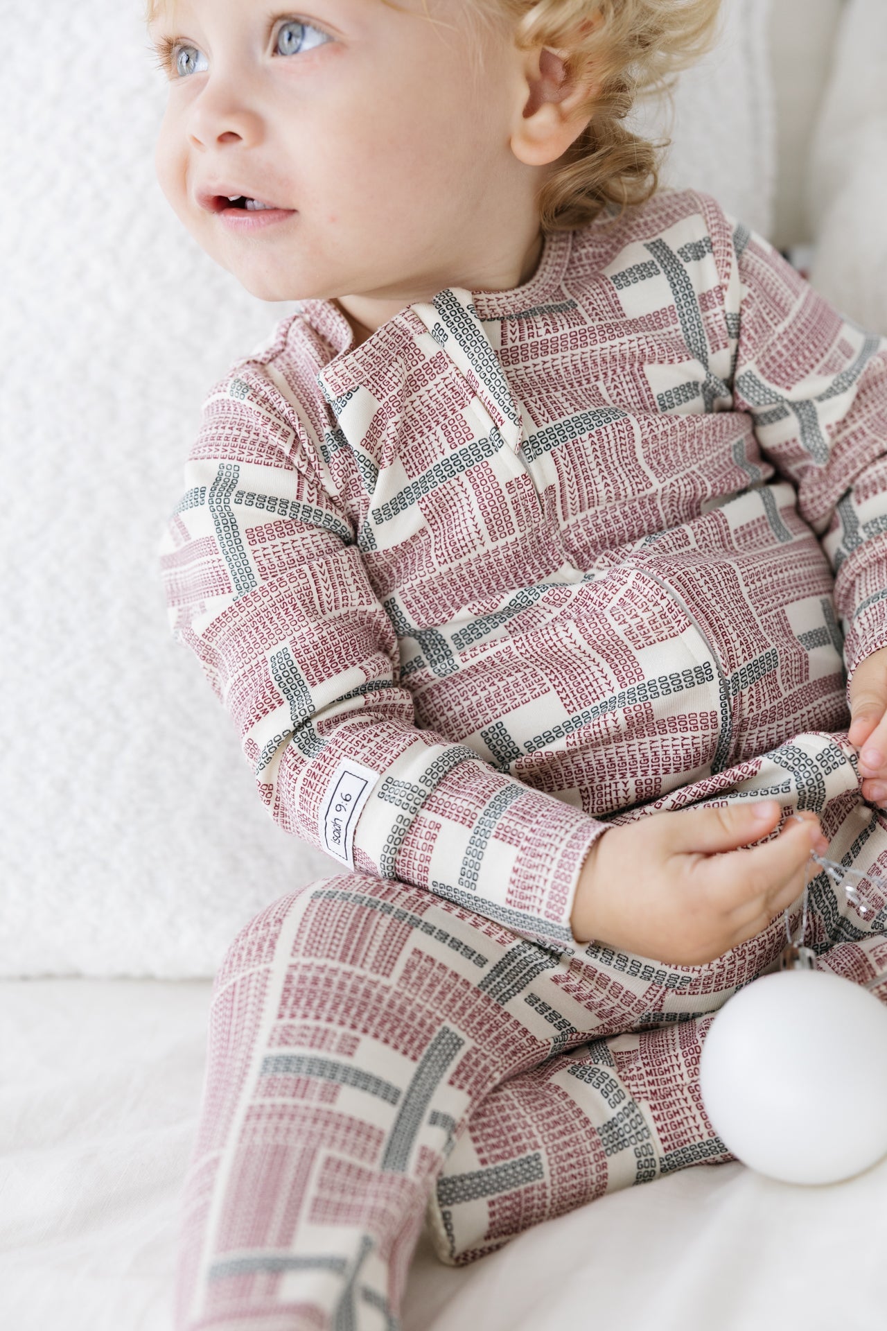 Prophecy Plaid Footed Onesie Cotton