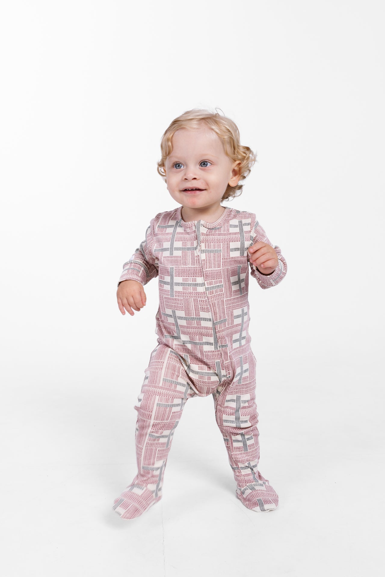 Prophecy Plaid Footed Onesie Cotton