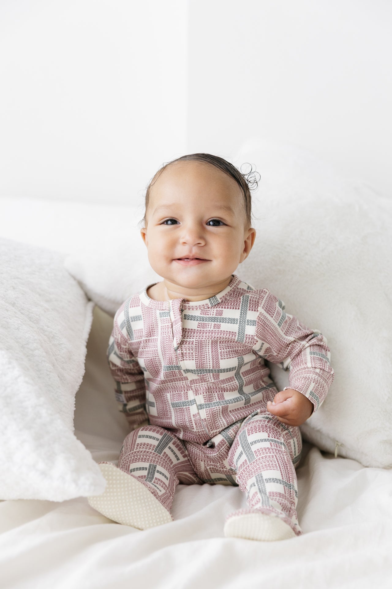 Prophecy Plaid Footed Onesie Cotton