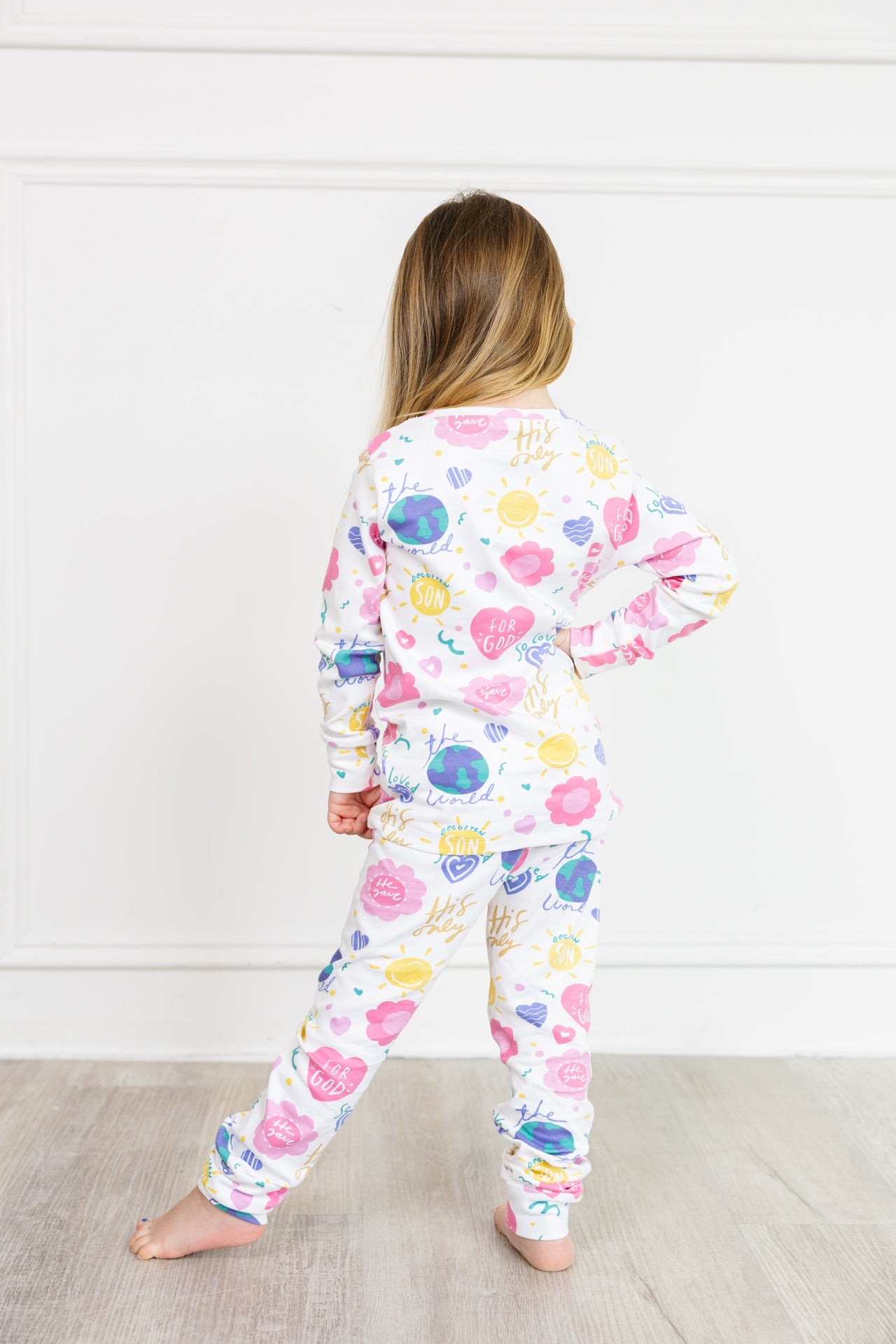 For God So Loved The World Pj Long Sleeve Set Cotton