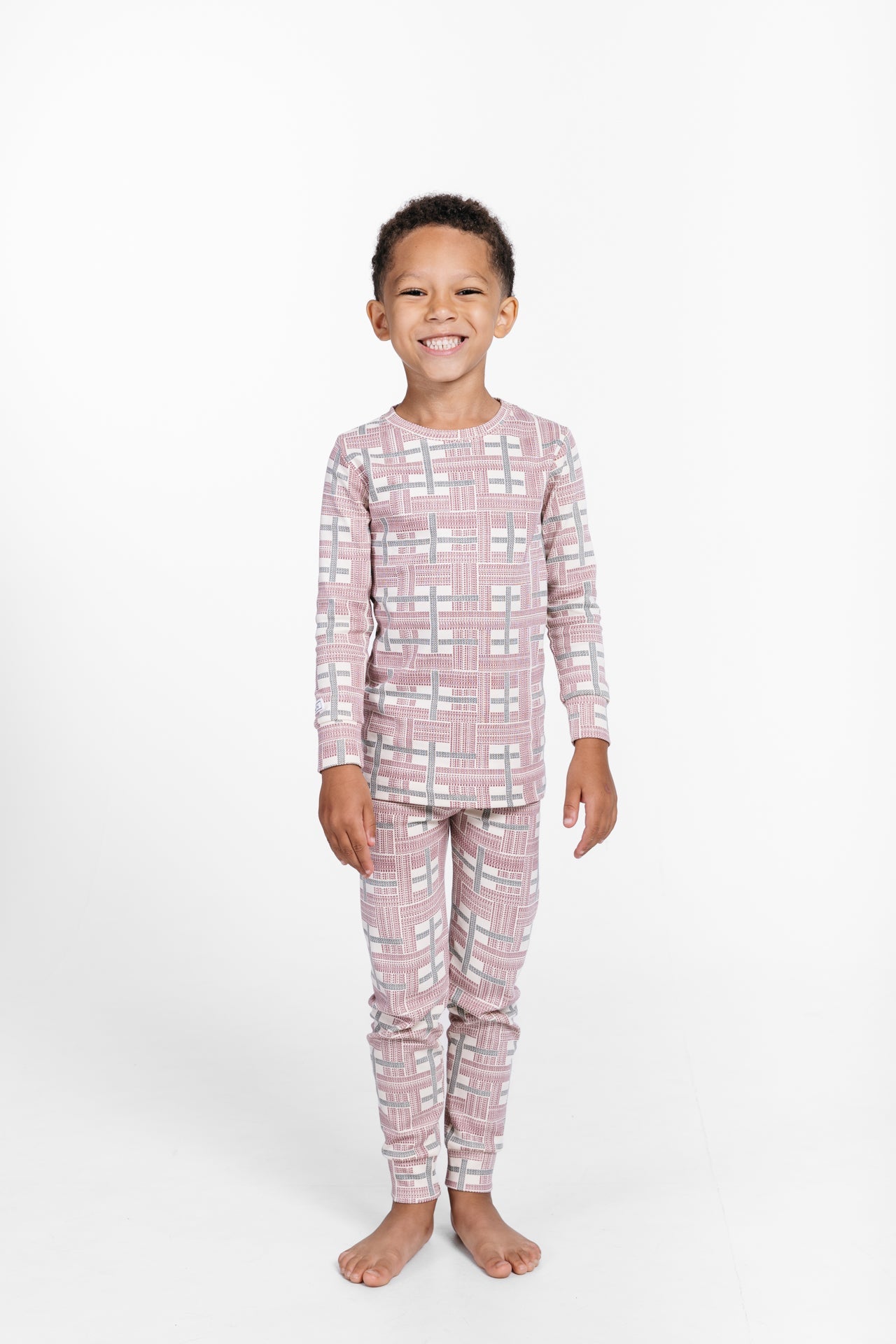 Prophecy Plaid Pj Long Sleeve Set Cotton