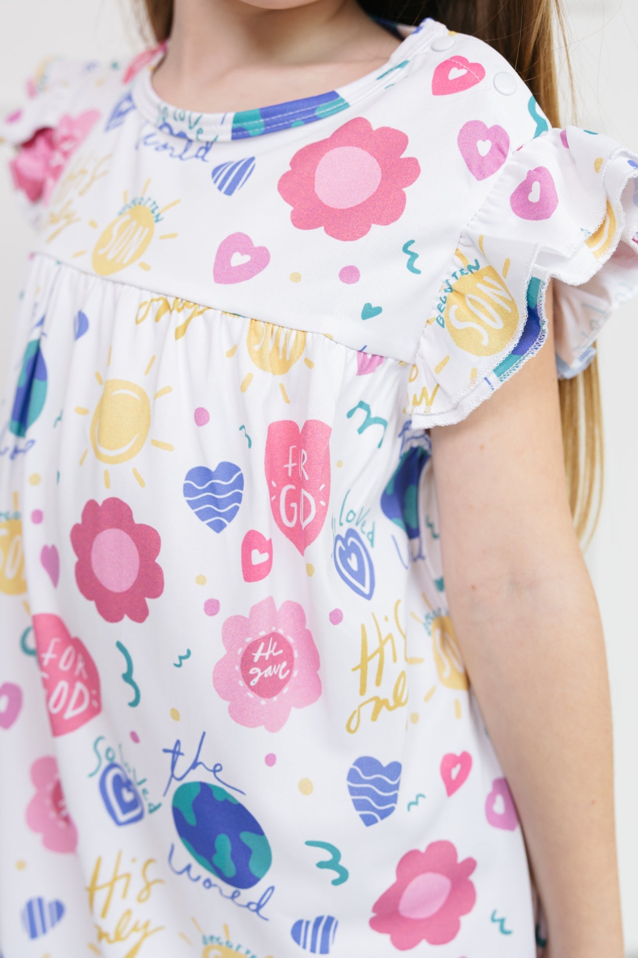 For God So Loved The World Pj Nightgown Polyester