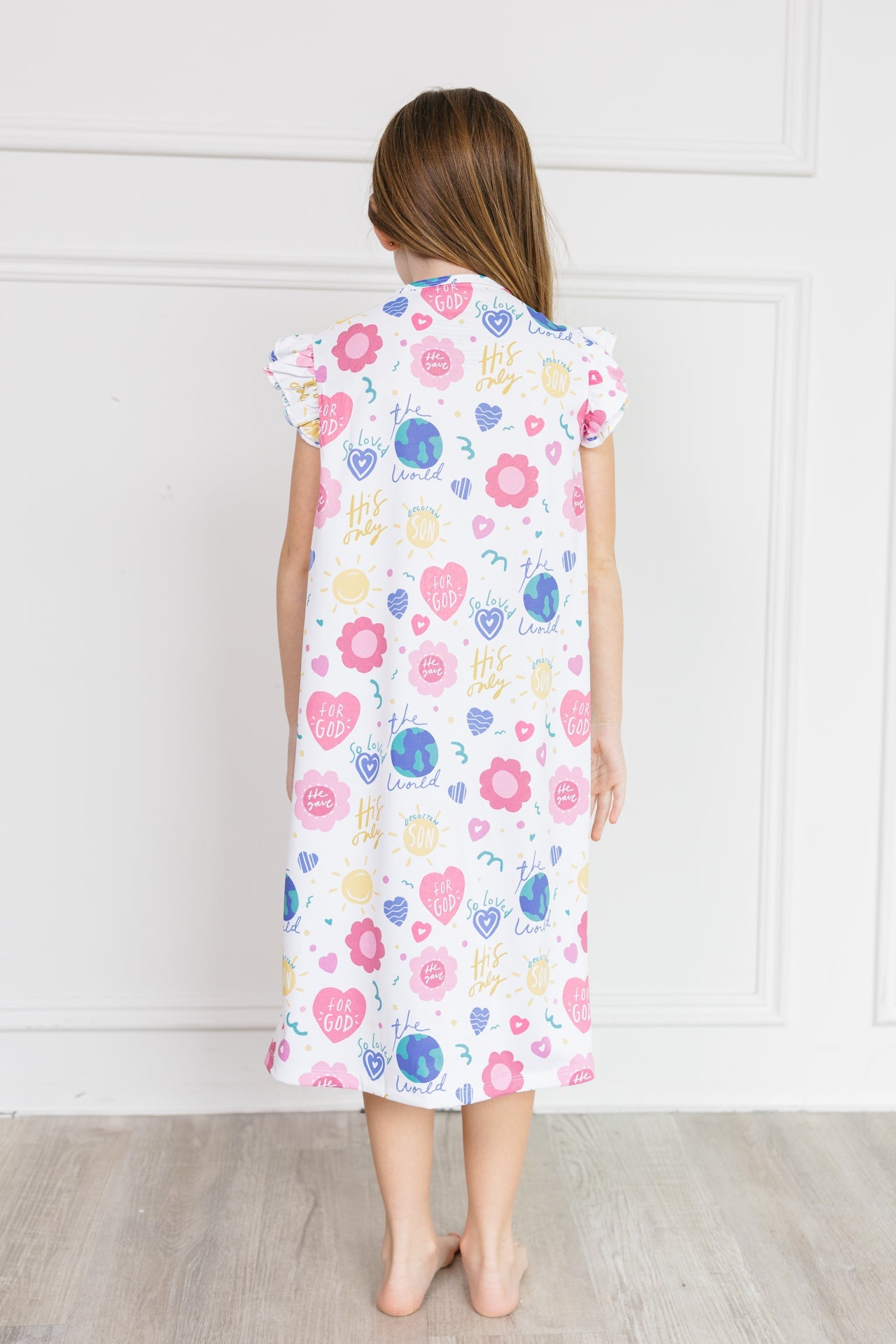 For God So Loved The World Pj Nightgown Polyester