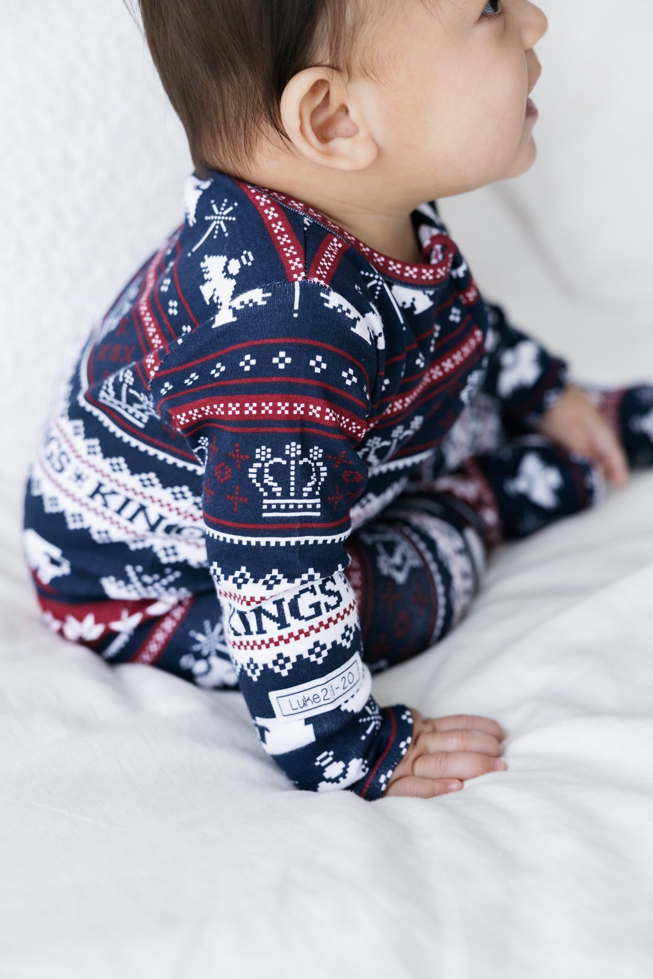 King Of Kings Midnight Blue Footed Onesie Cotton