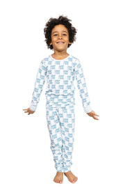 Jesus Is King Blue Pj Long Sleeve Set Bamboo
