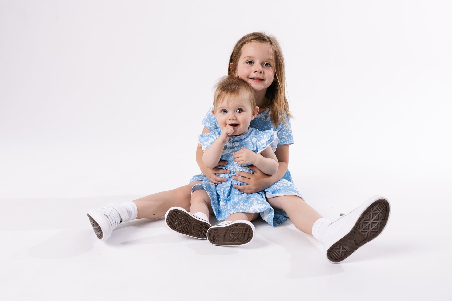 Birds Of The Air Short Sleeve Twirl Dress Bodysuit Cotton