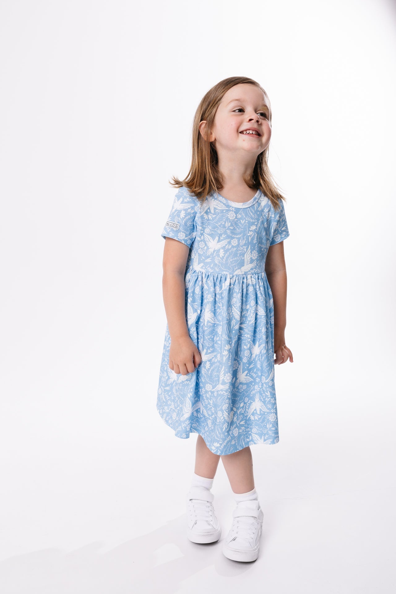 Birds Of The Air Twirl Dress Cotton
