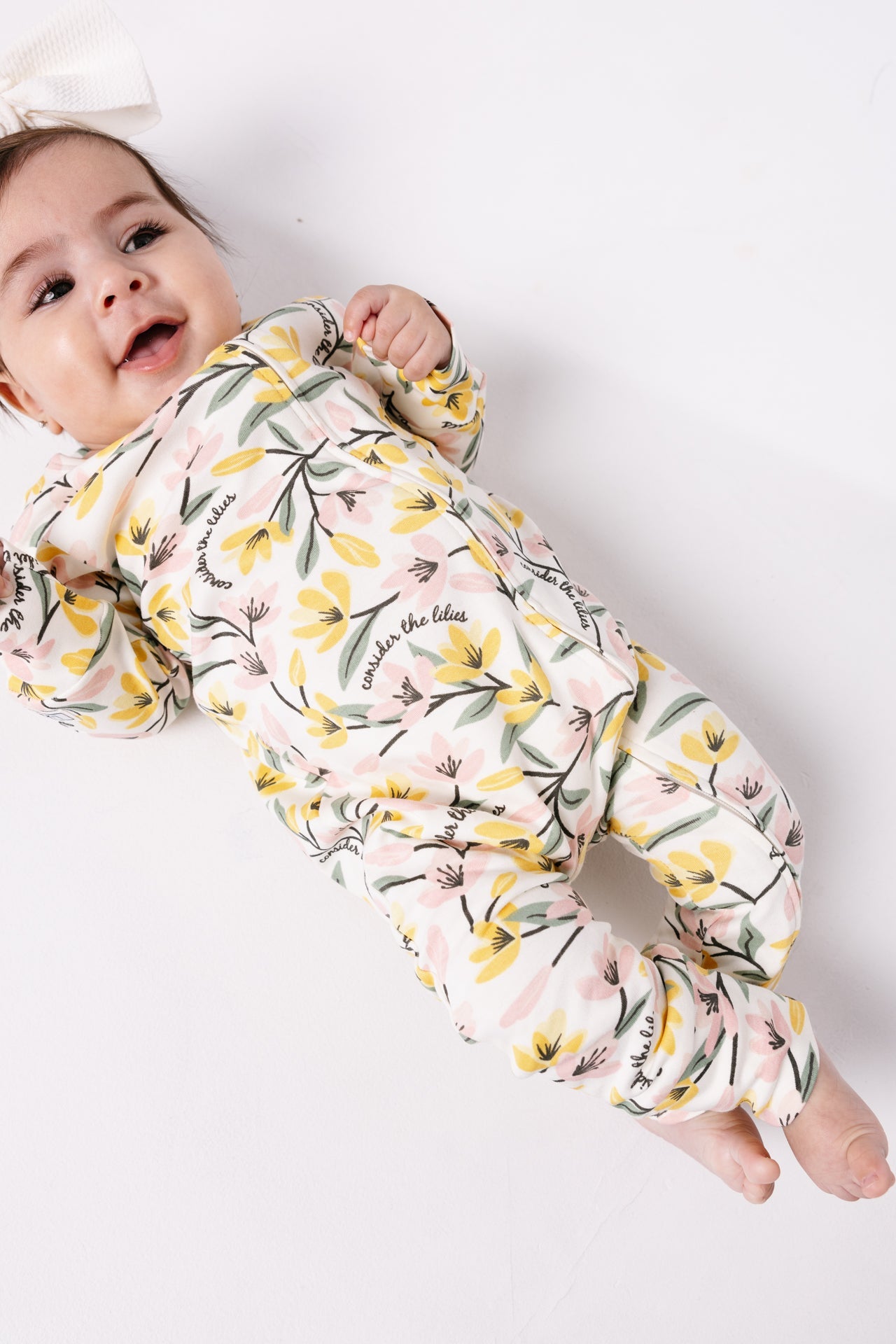 Consider The Lilies Footless Onesie Cotton