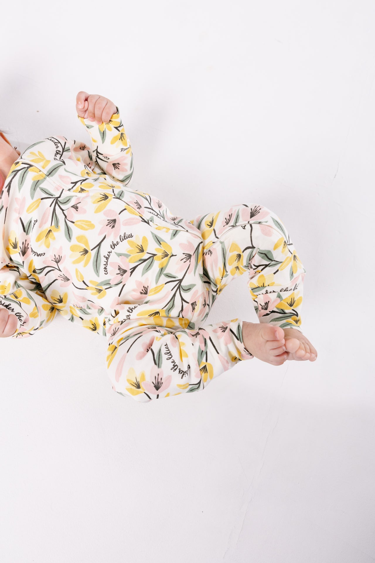 Consider The Lilies Footless Onesie Cotton