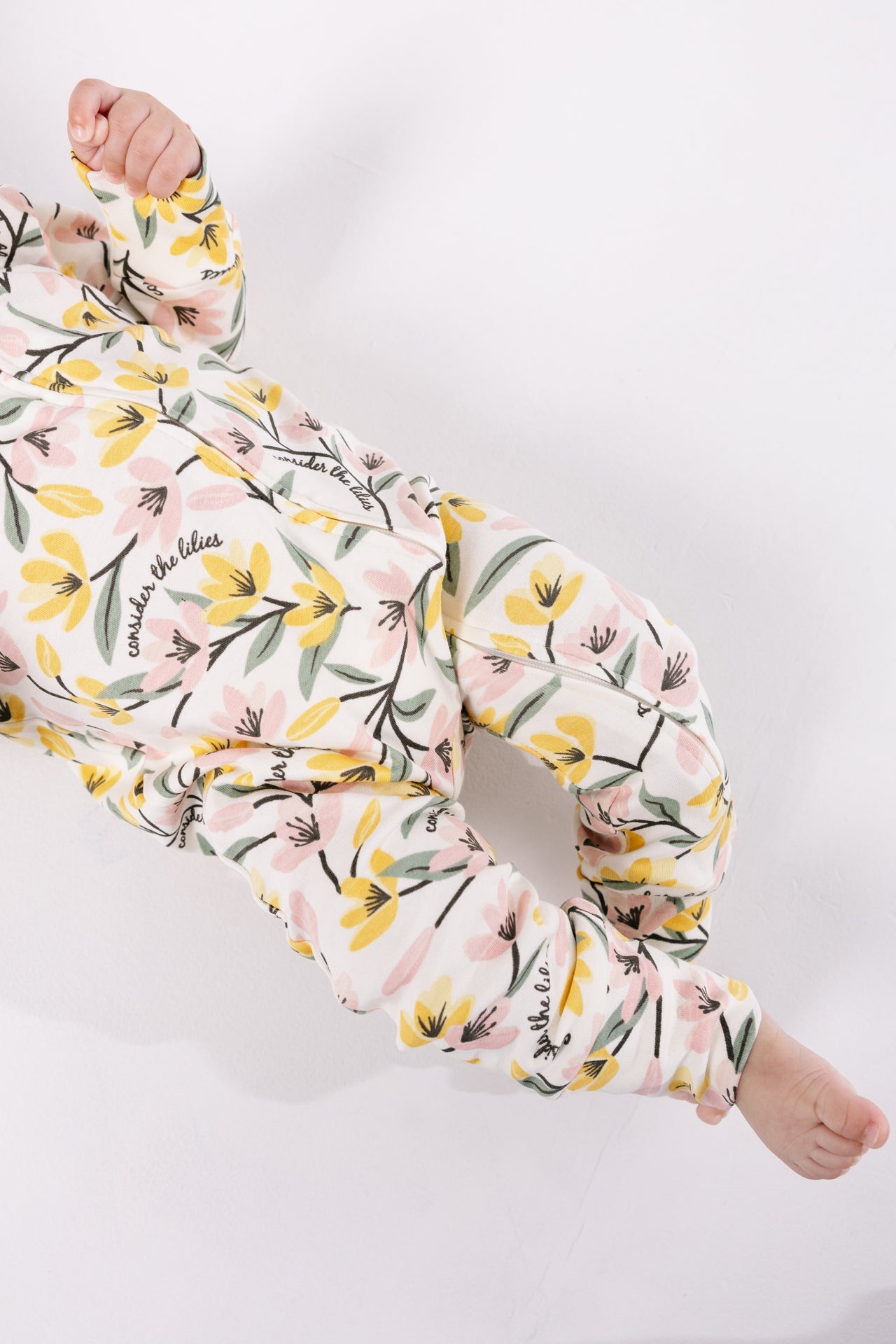 Consider The Lilies Footless Onesie Cotton
