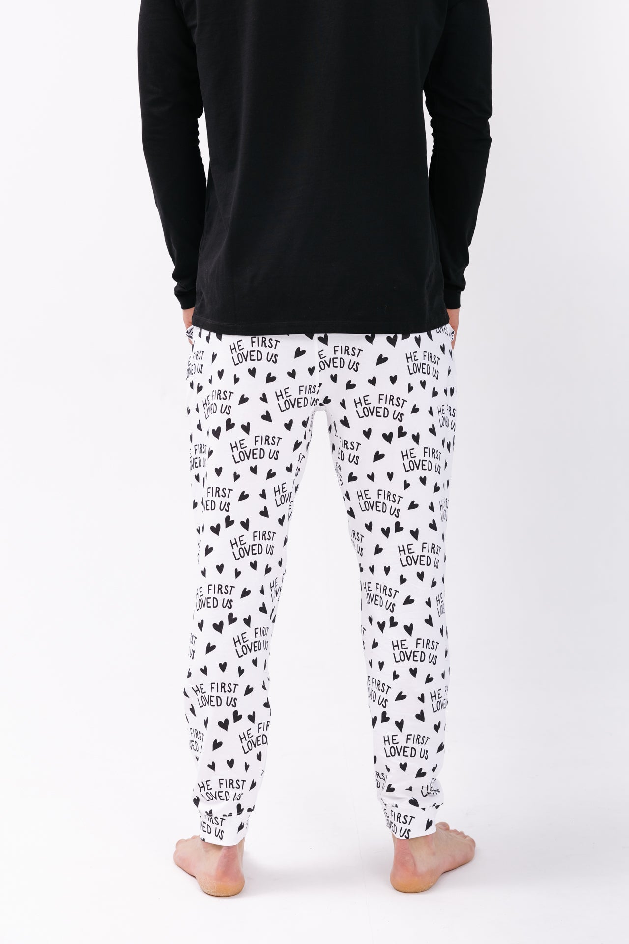 He First Loved Us Men's Pj Set Cotton