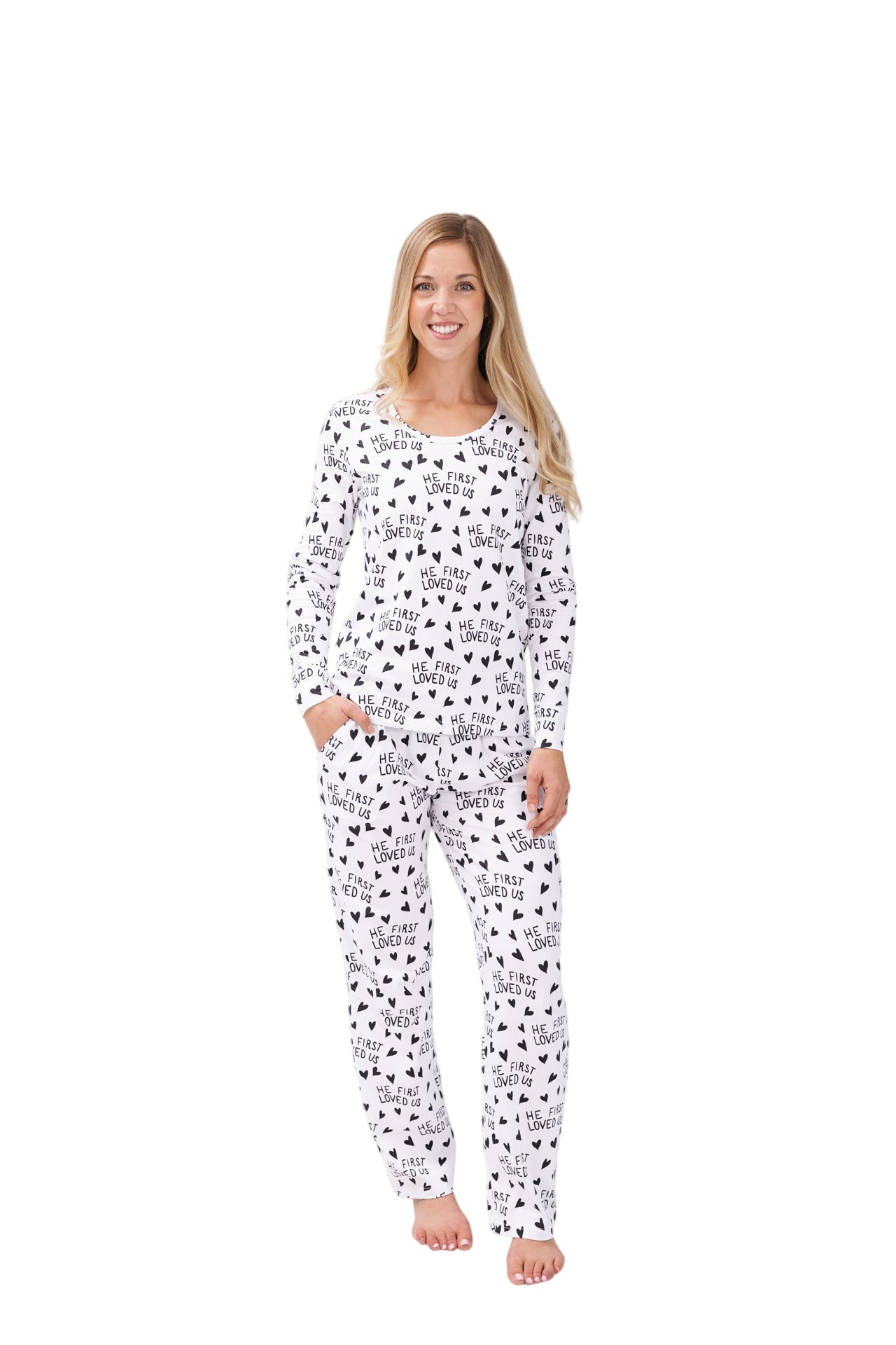 He First Loved Us Women's Pj Set Cotton
