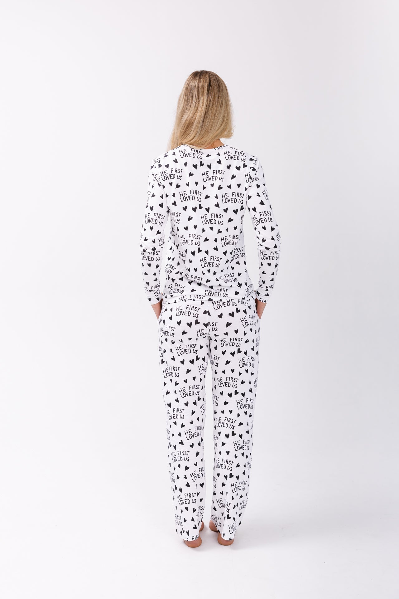 He First Loved Us Women's Pj Set Cotton