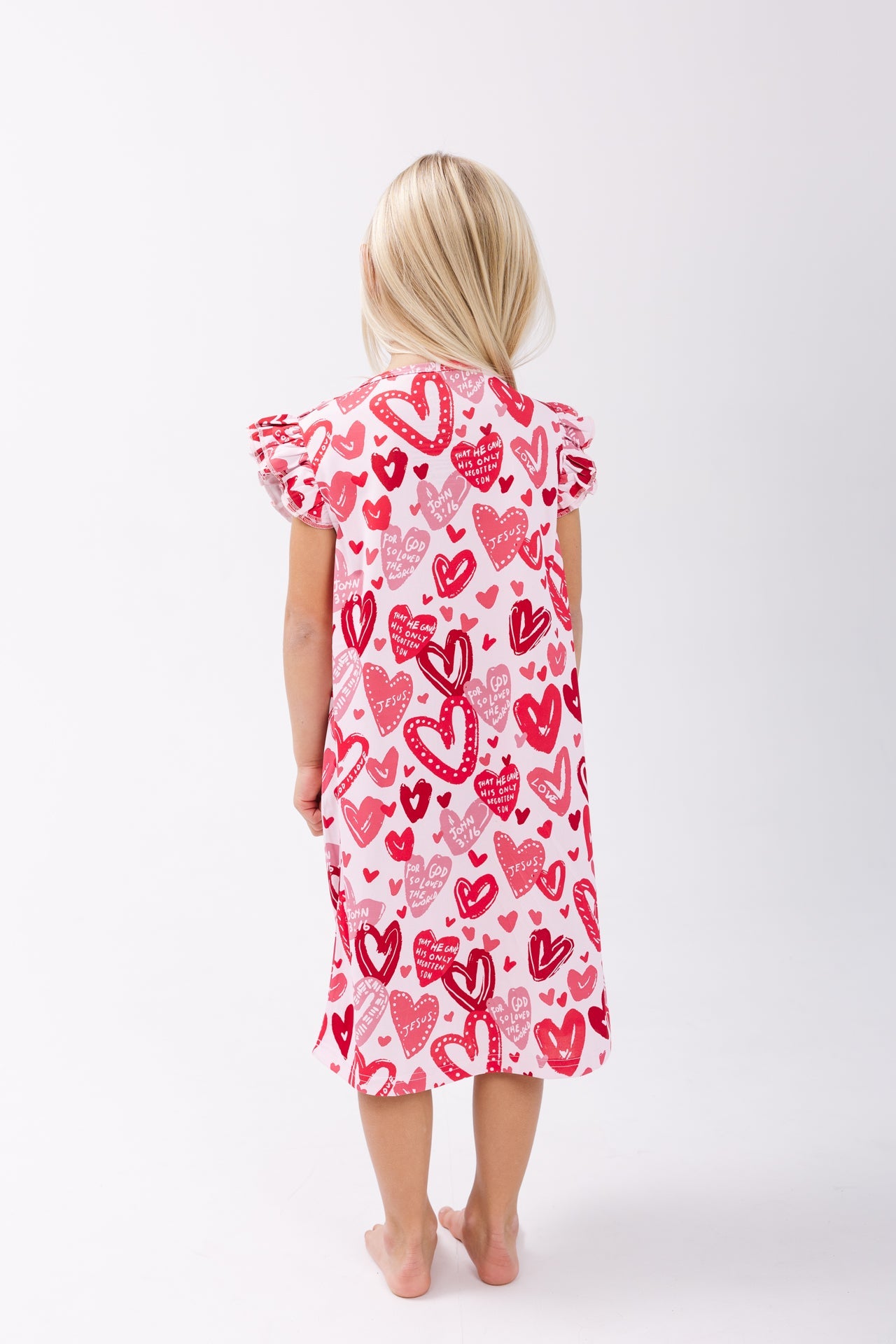 John 3:16 Pink Pj Girls Nightgown Polyester