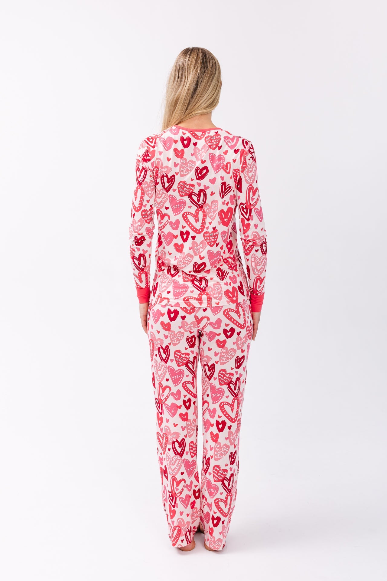 John 3:16 Pink Women's Pj Set Bamboo