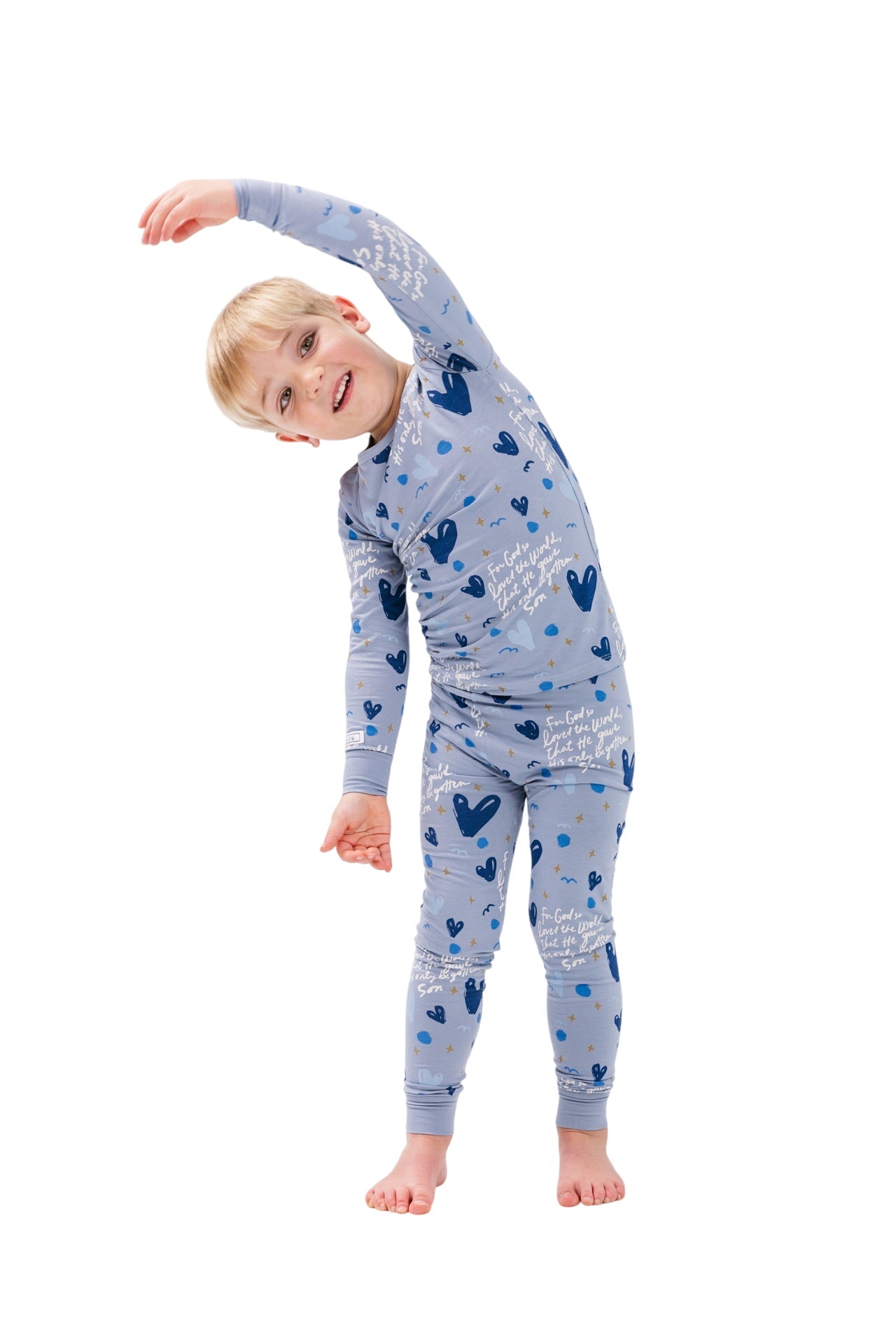 John 3:16 Blue Long Sleeve Set Bamboo