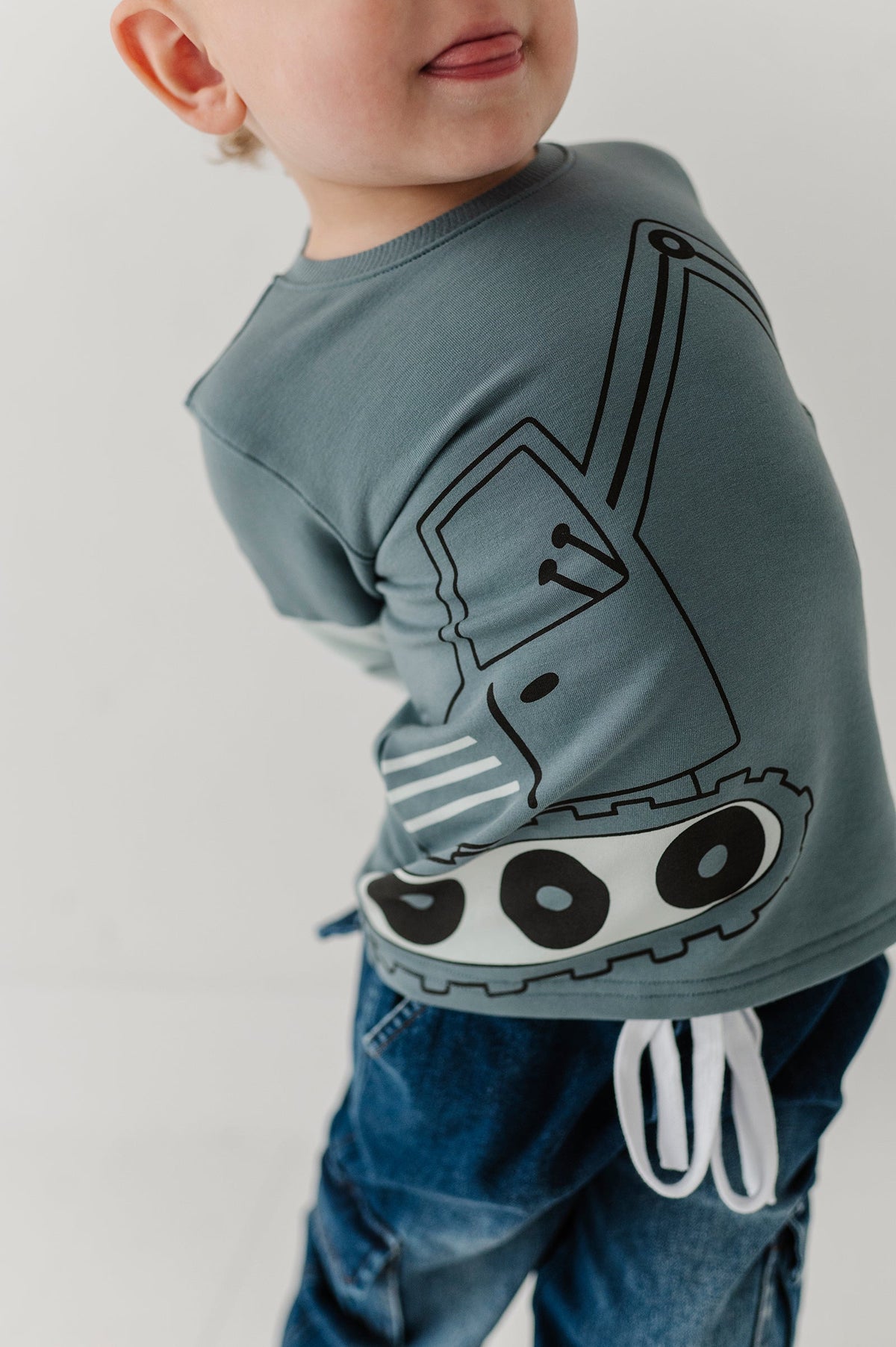 Boys Crewneck Long Sleeve Sweatshirt In Excavator