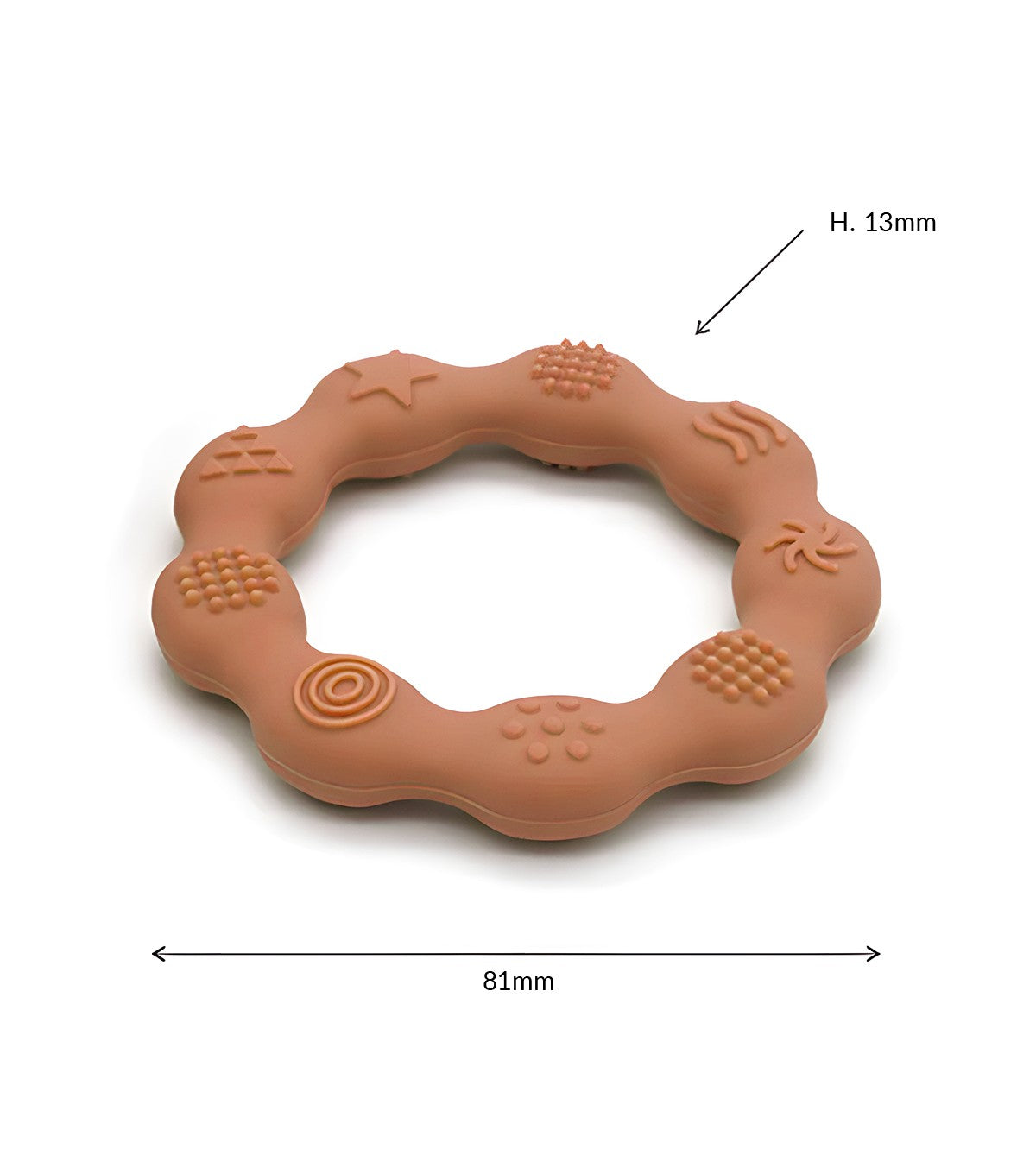 Brown Teething Ring And Diaper