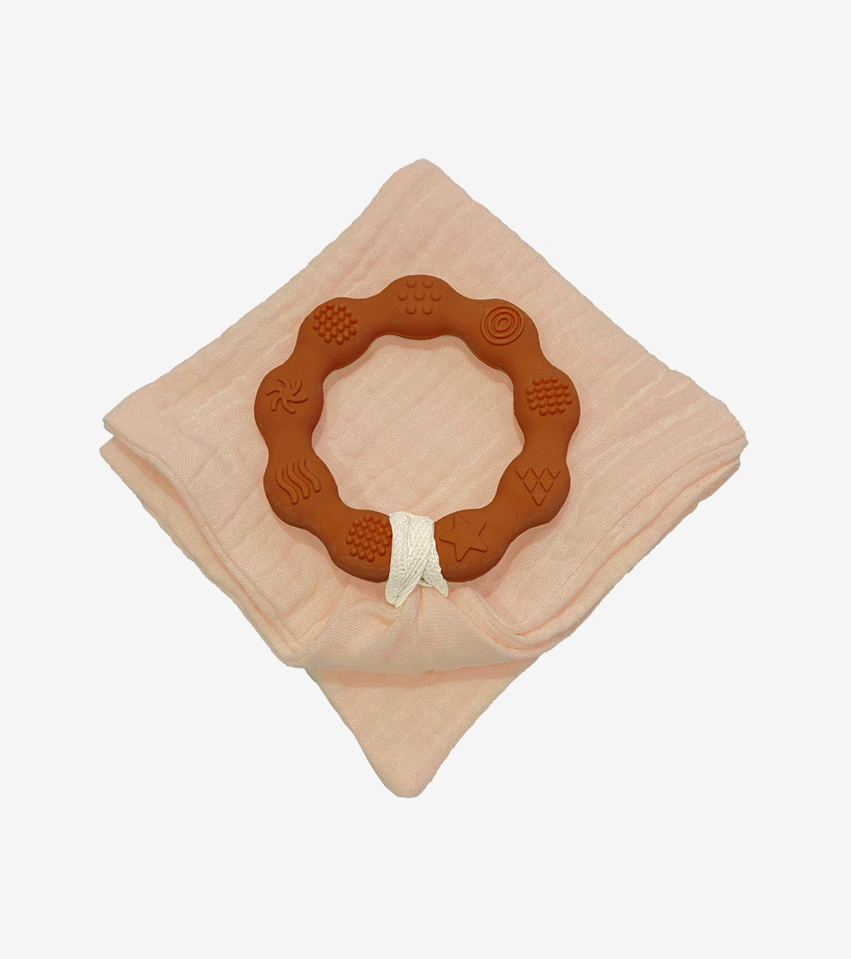 Brown Teething Ring And Diaper