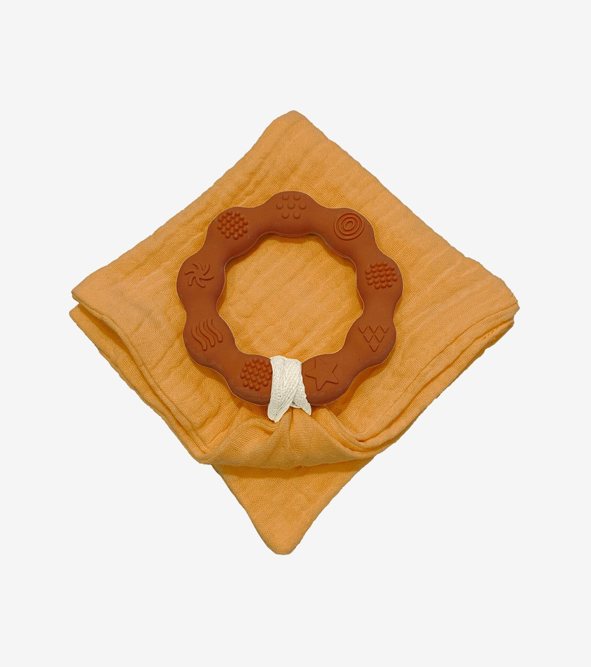 Brown Teething Ring And Diaper