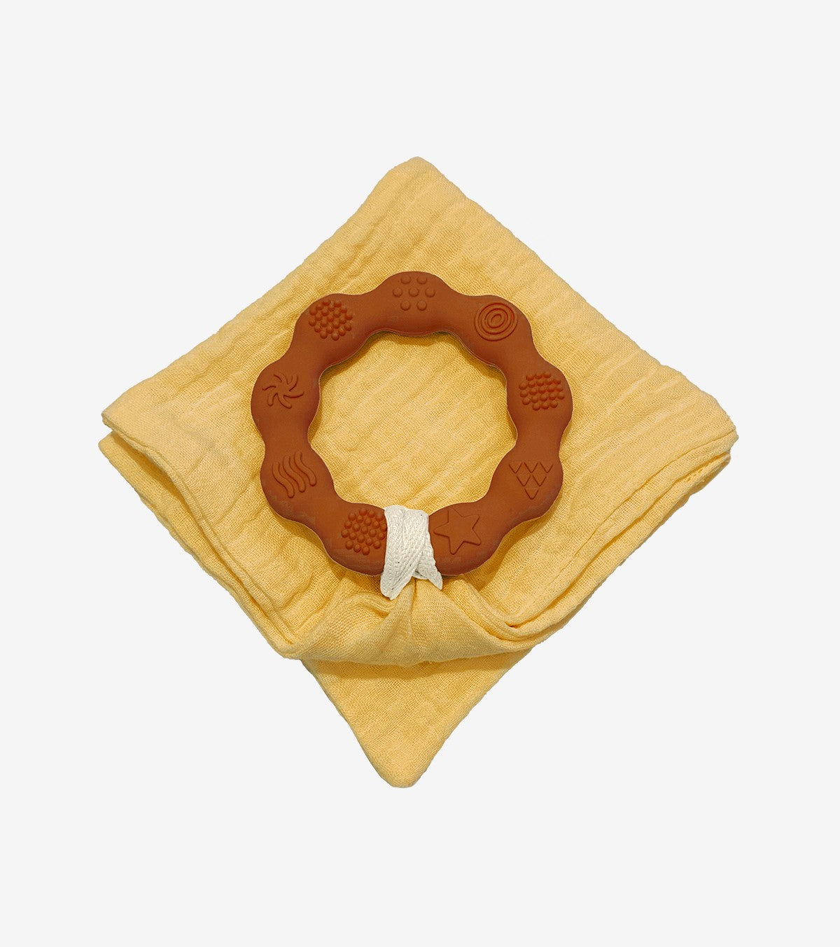 Brown Teething Ring And Diaper