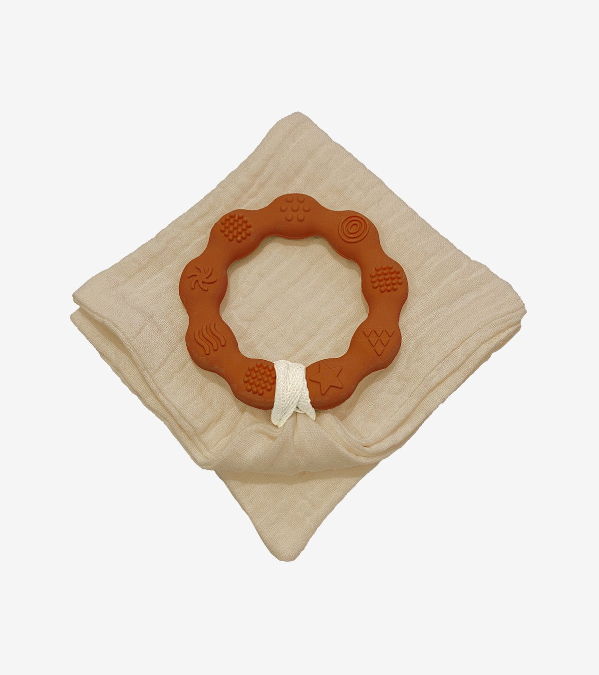 Brown Teething Ring And Diaper