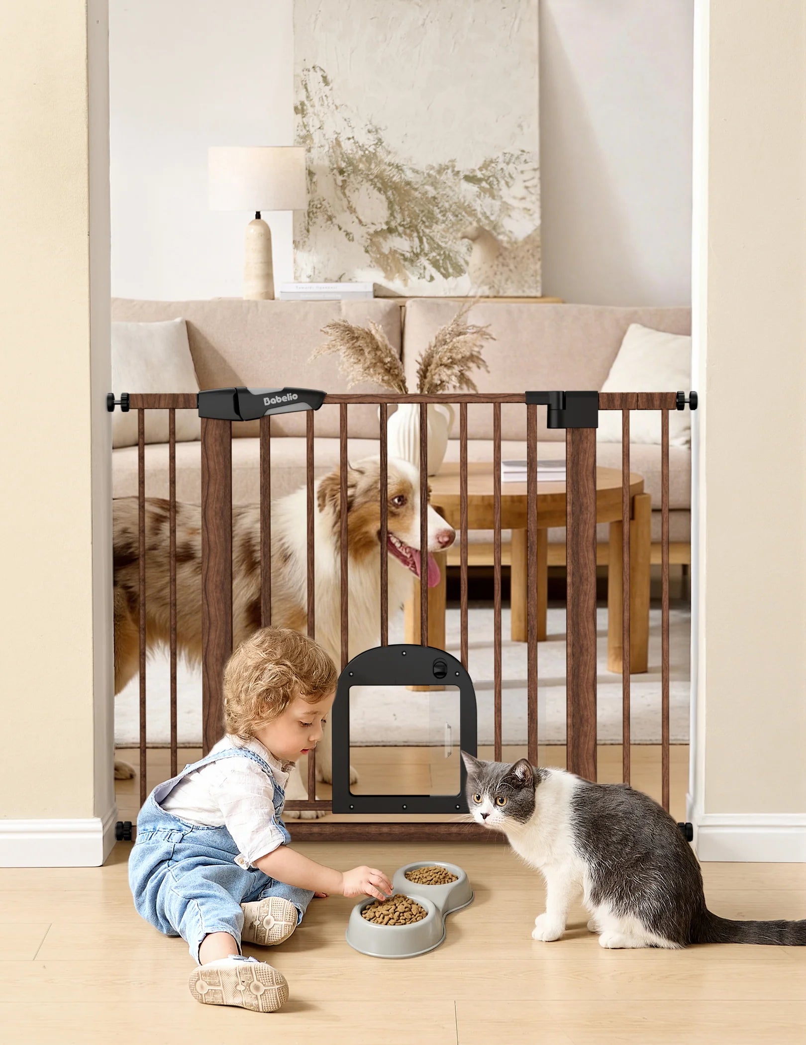 Catprivilege T7 | Expandable Stylish Baby Gate With Cat Door (copy)