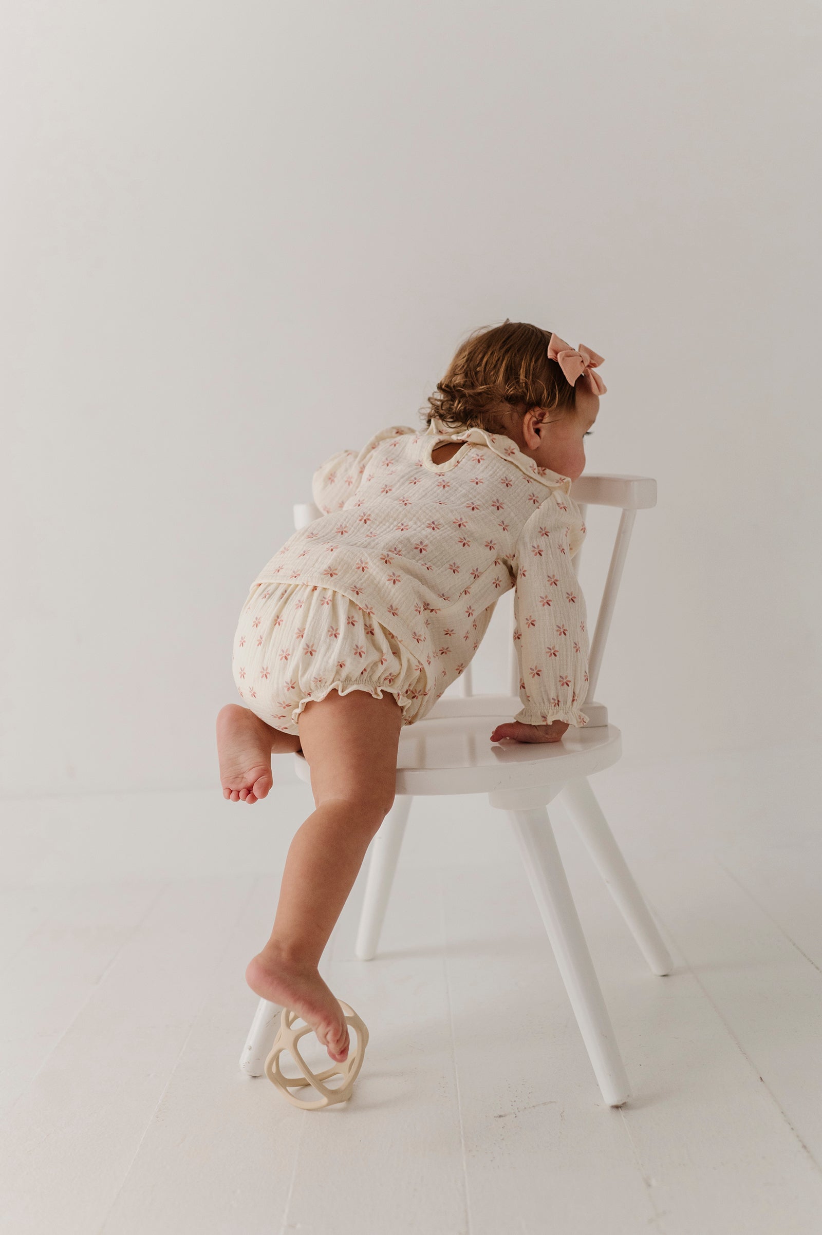Baby Girl Gauze Blouse Set In Sage