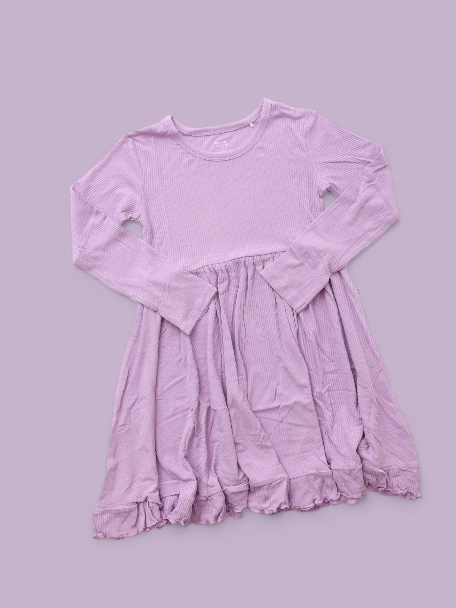 Amethyst Rib Dream Ruffle Dress