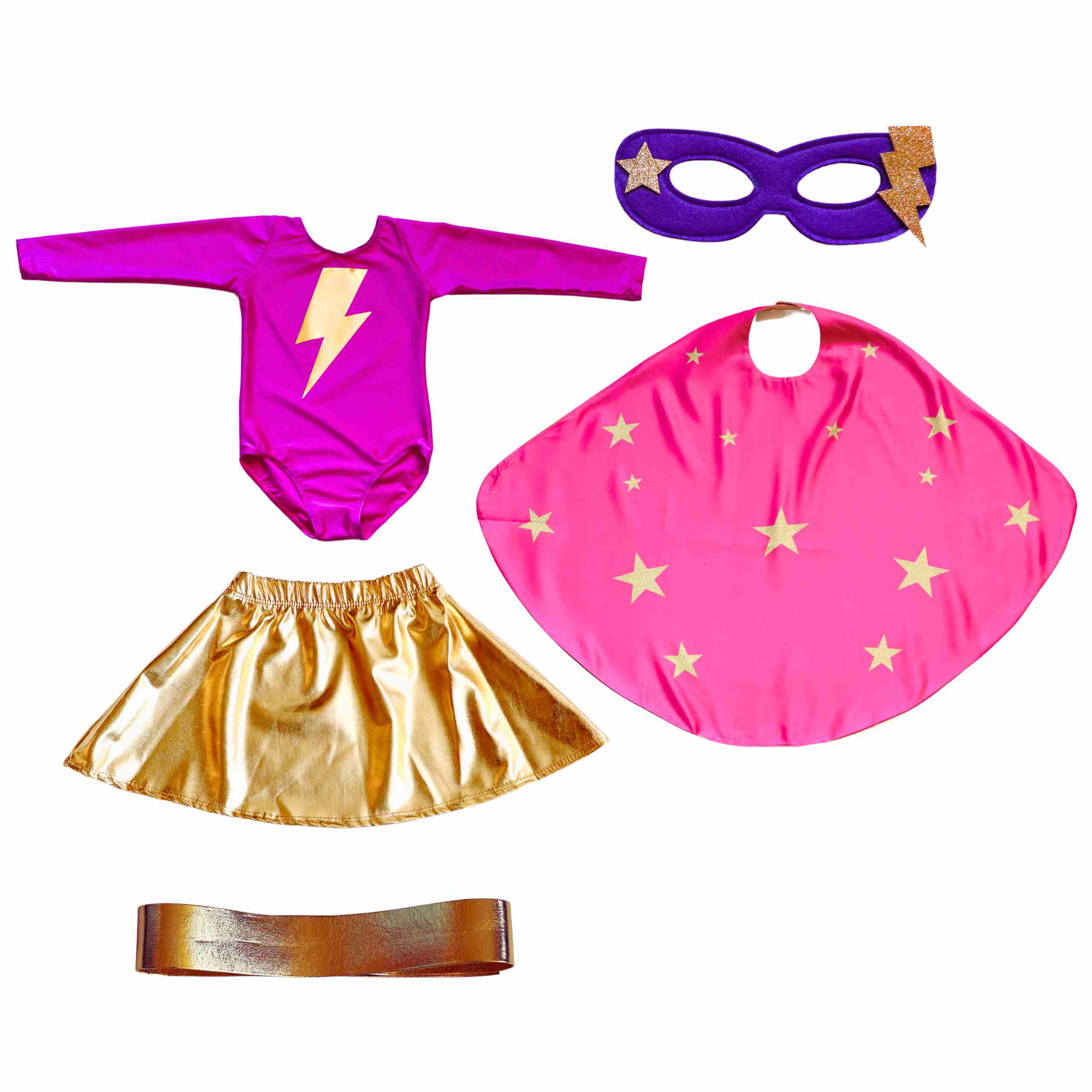 Superhero Star Costume Set, Pink