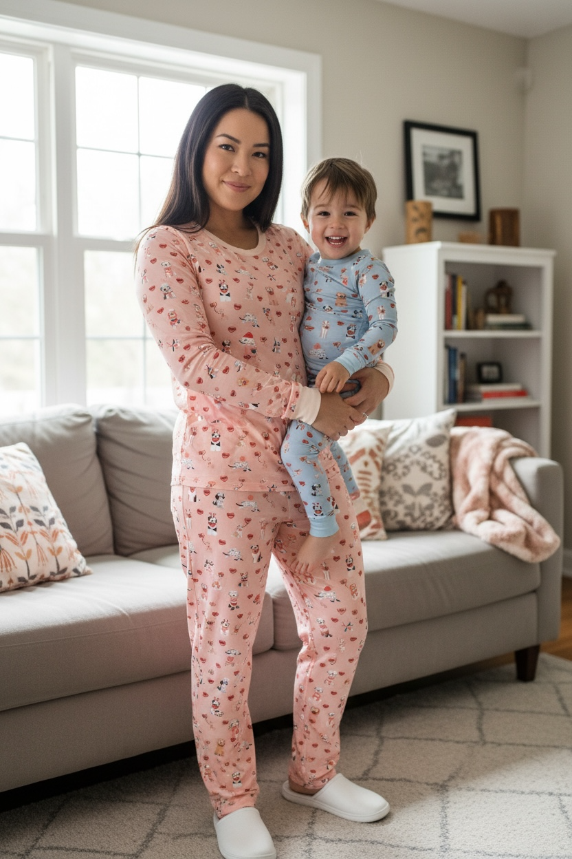 Pups & Kisses (women's Pj) - Pink