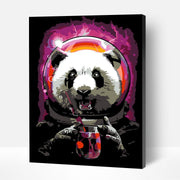Panda Astronaut – Paint By Numbers Kit | Artwille | 14x18 Inch Canvas