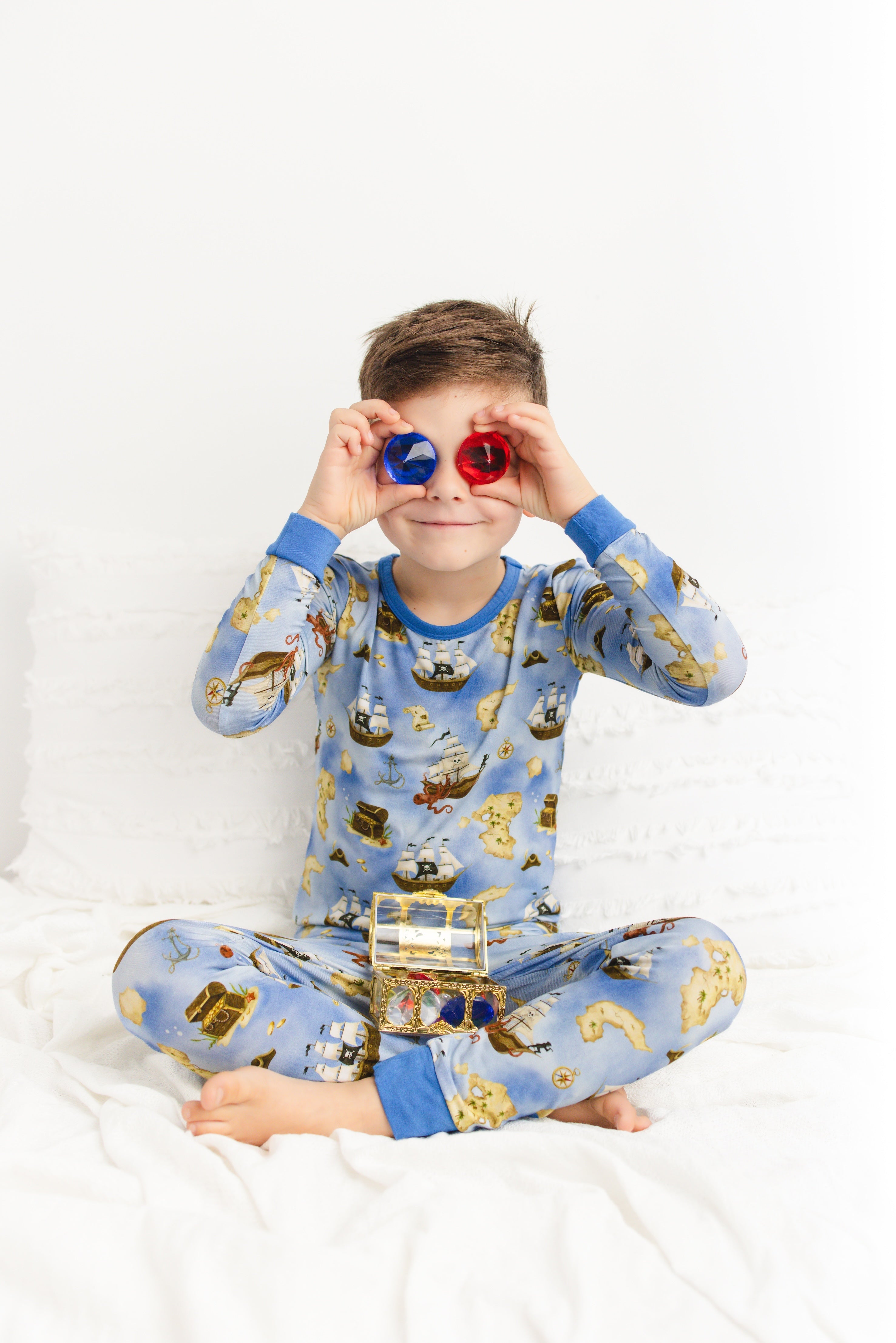 Maps And Mateys (pirate) Long Sleeve Pj's