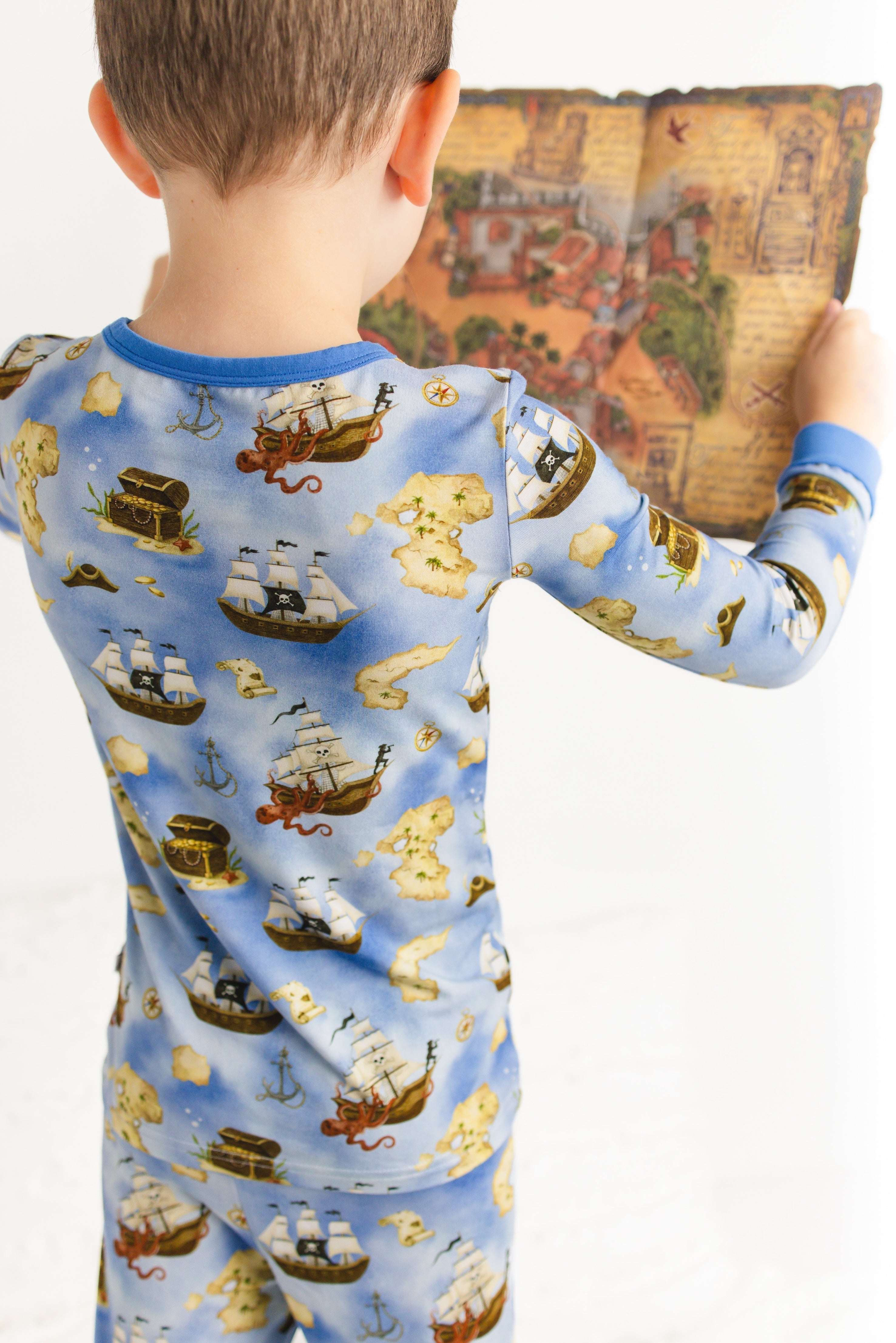 Maps And Mateys (pirate) Long Sleeve Pj's