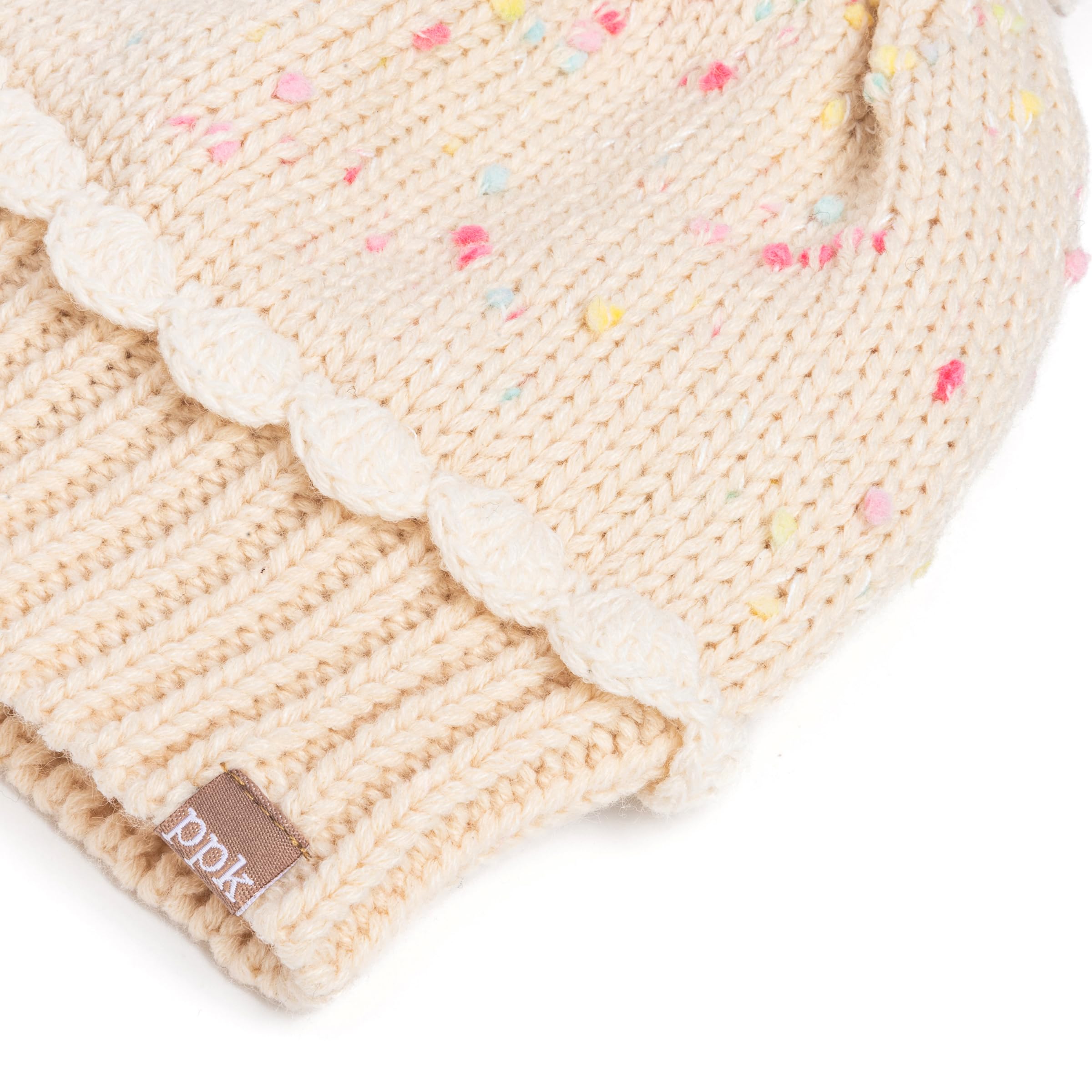 Cupcake Shaped Knit Beanie Hat 2-pc Set With Mittens, For Toddler, Girls 2-6 Y, Cute Novelty Design