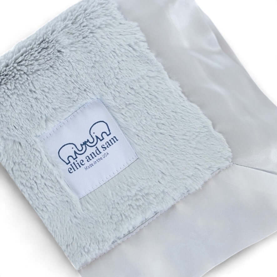 Luxury Satin Border Lovey - Silver