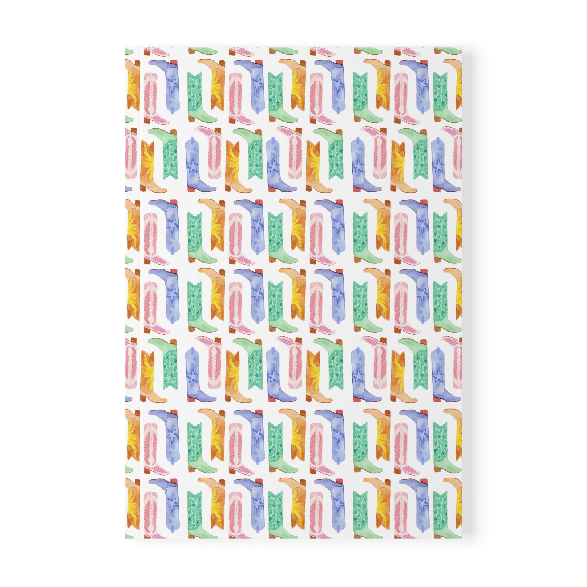 Watercolor Cowboy Boots Softcover Notebook
