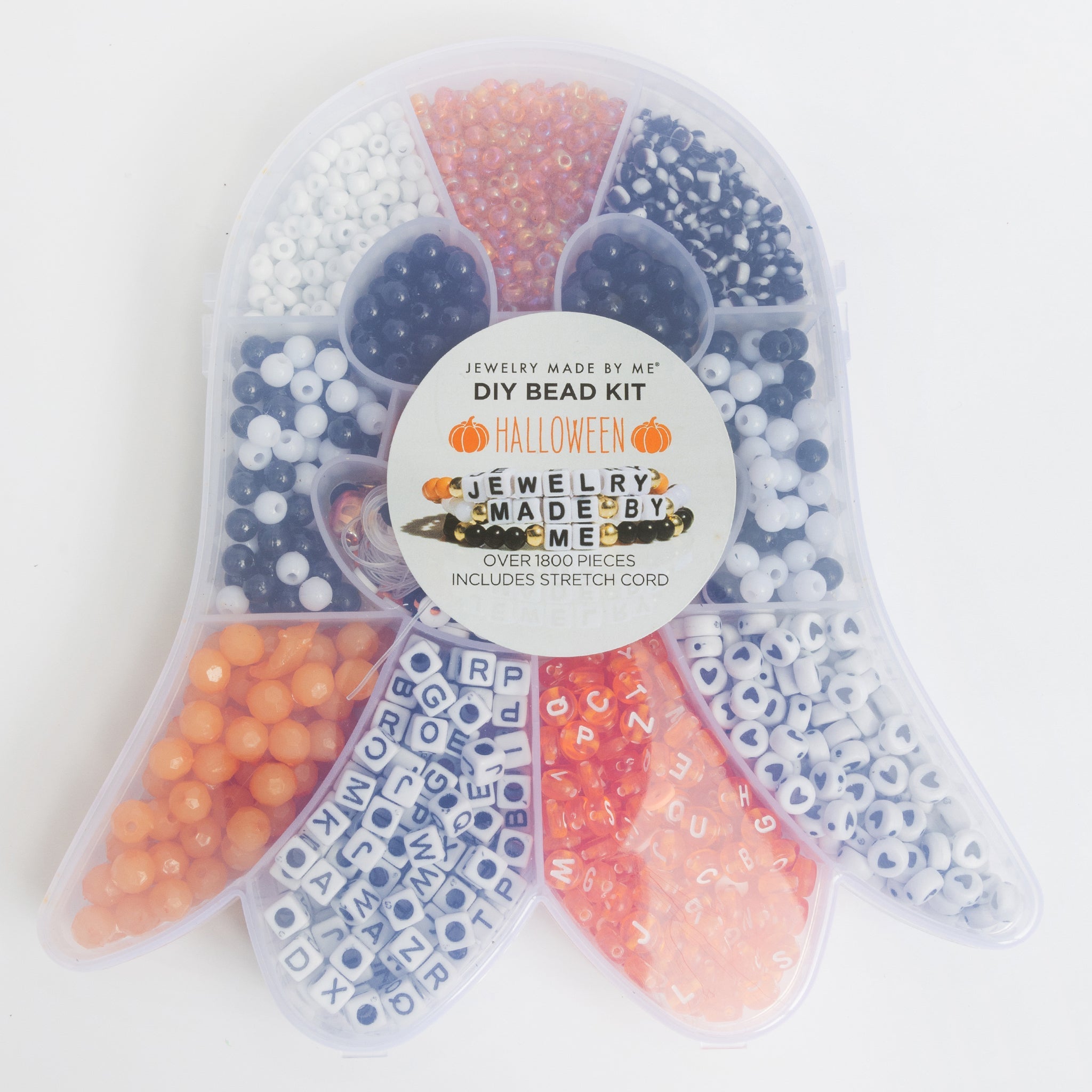 Halloween Ghost Orange And Black Letter Diy Bead Box