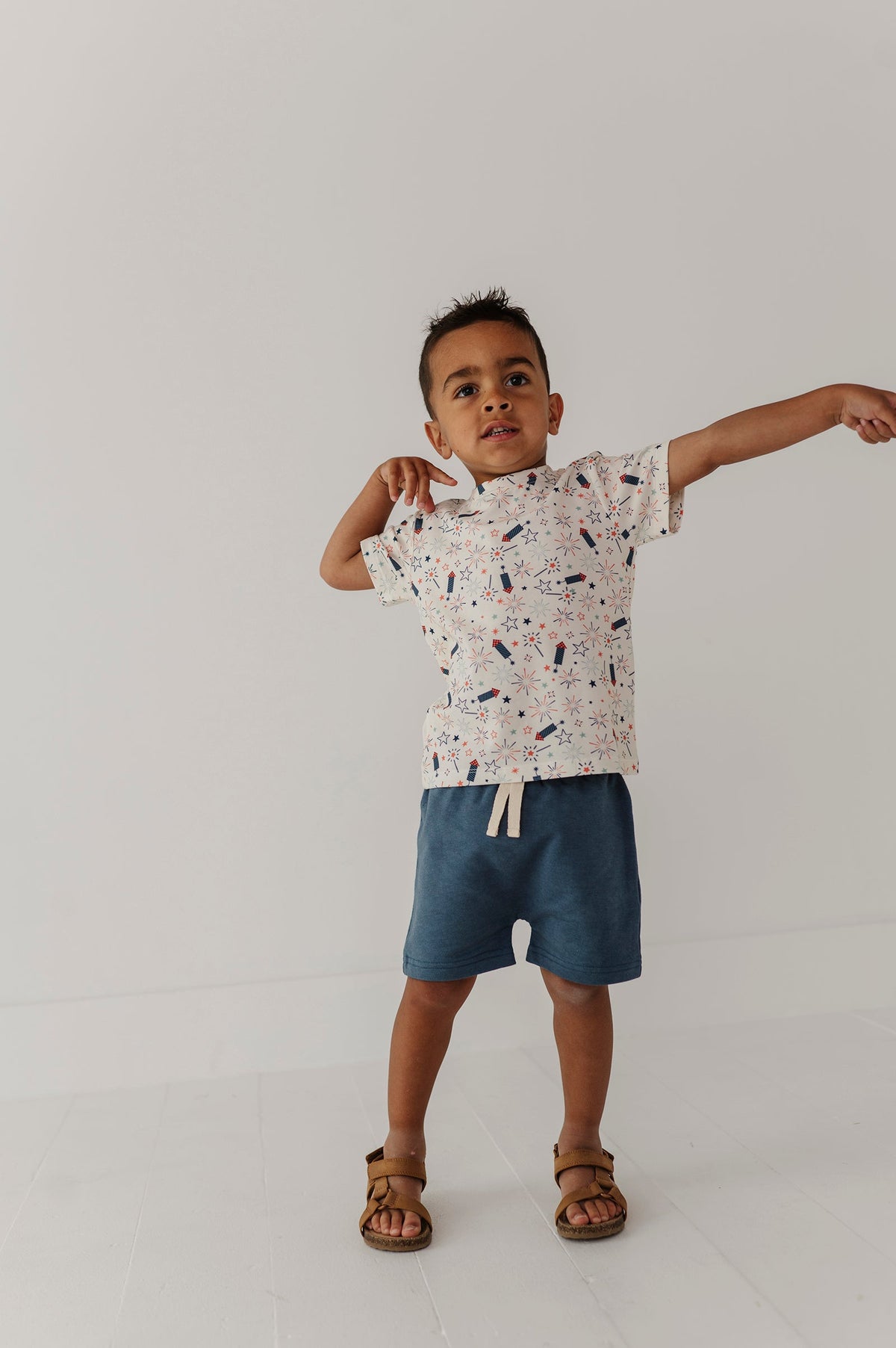 Boy's Short Sleeve Tee In Fireworks