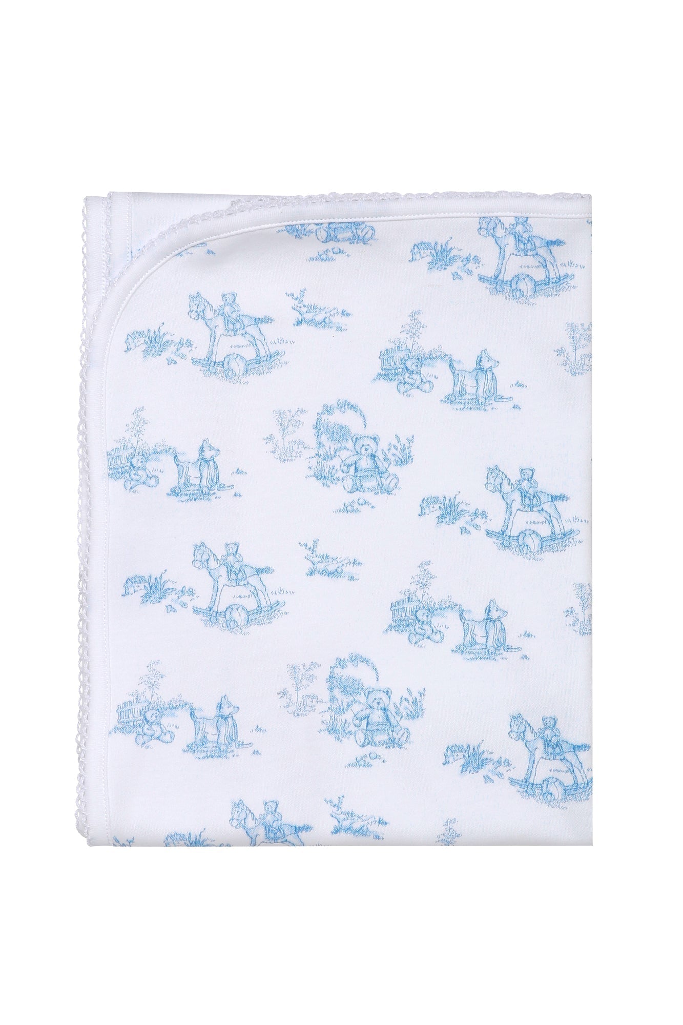 Blue Toile Blanket