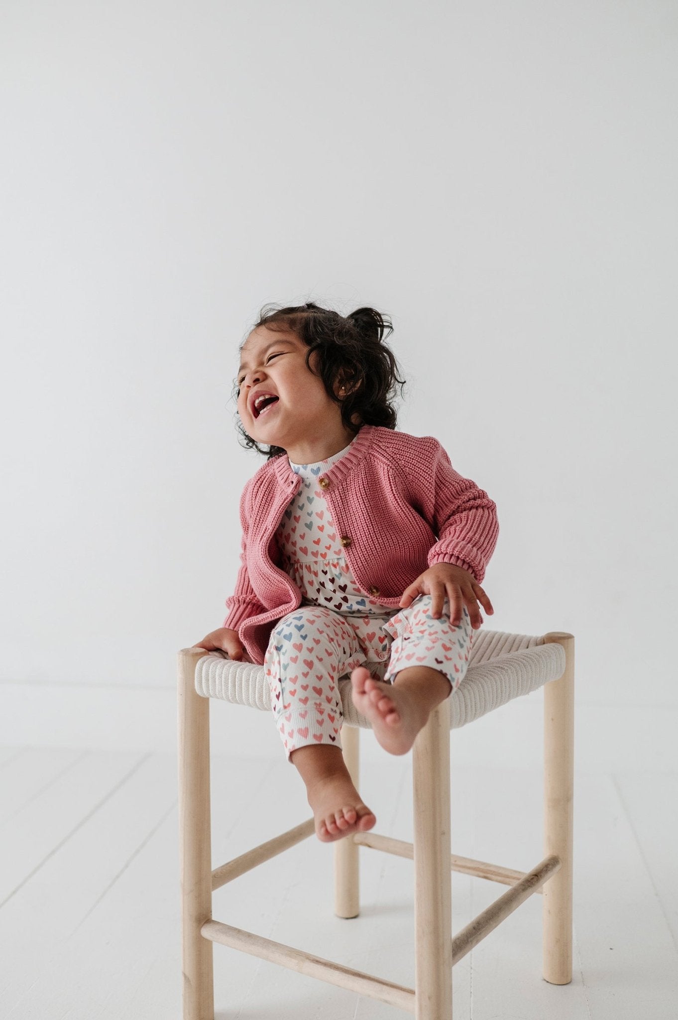 Girls Knit Cardigan In Pink