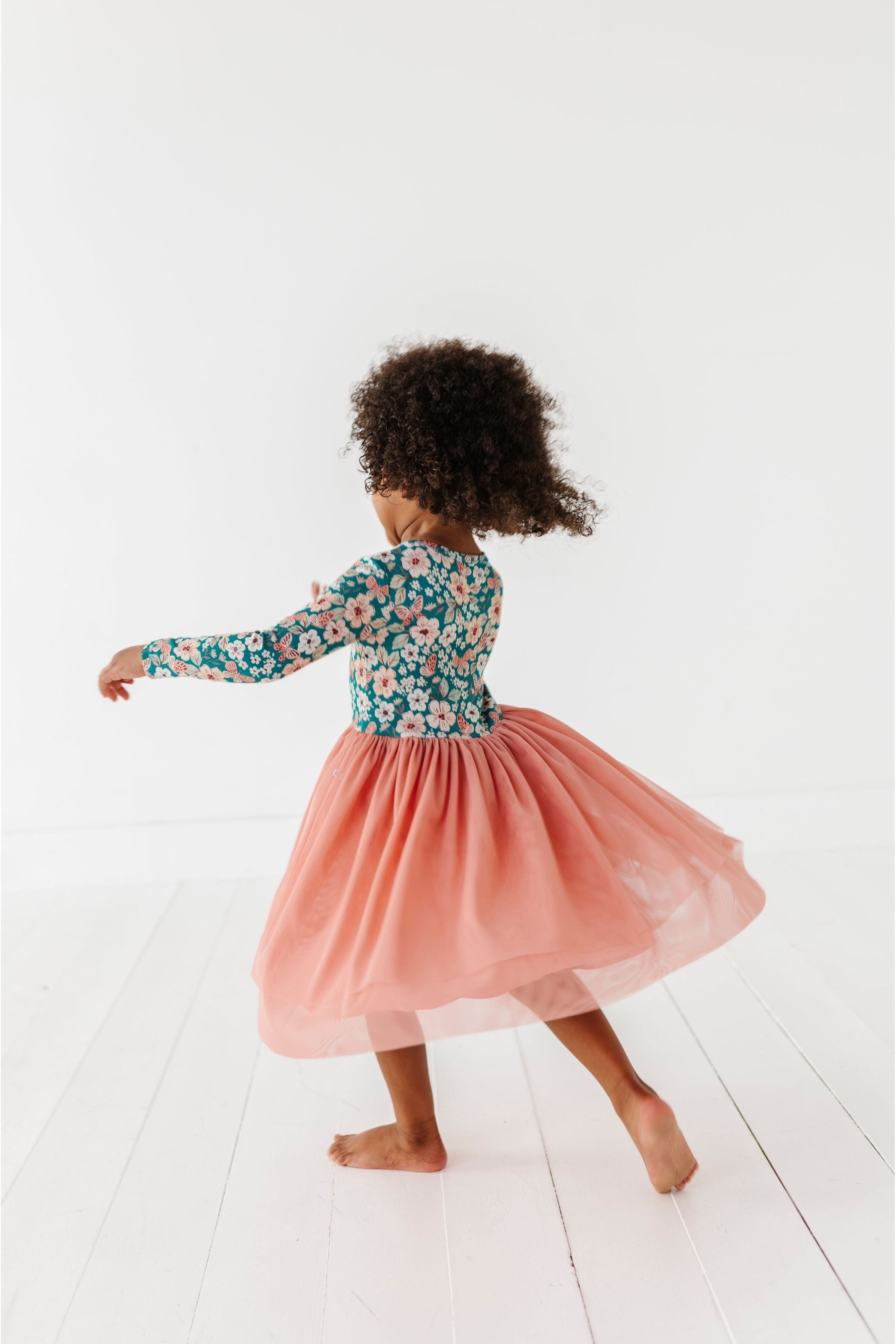 Bamboo Tulle Dress - Juniper