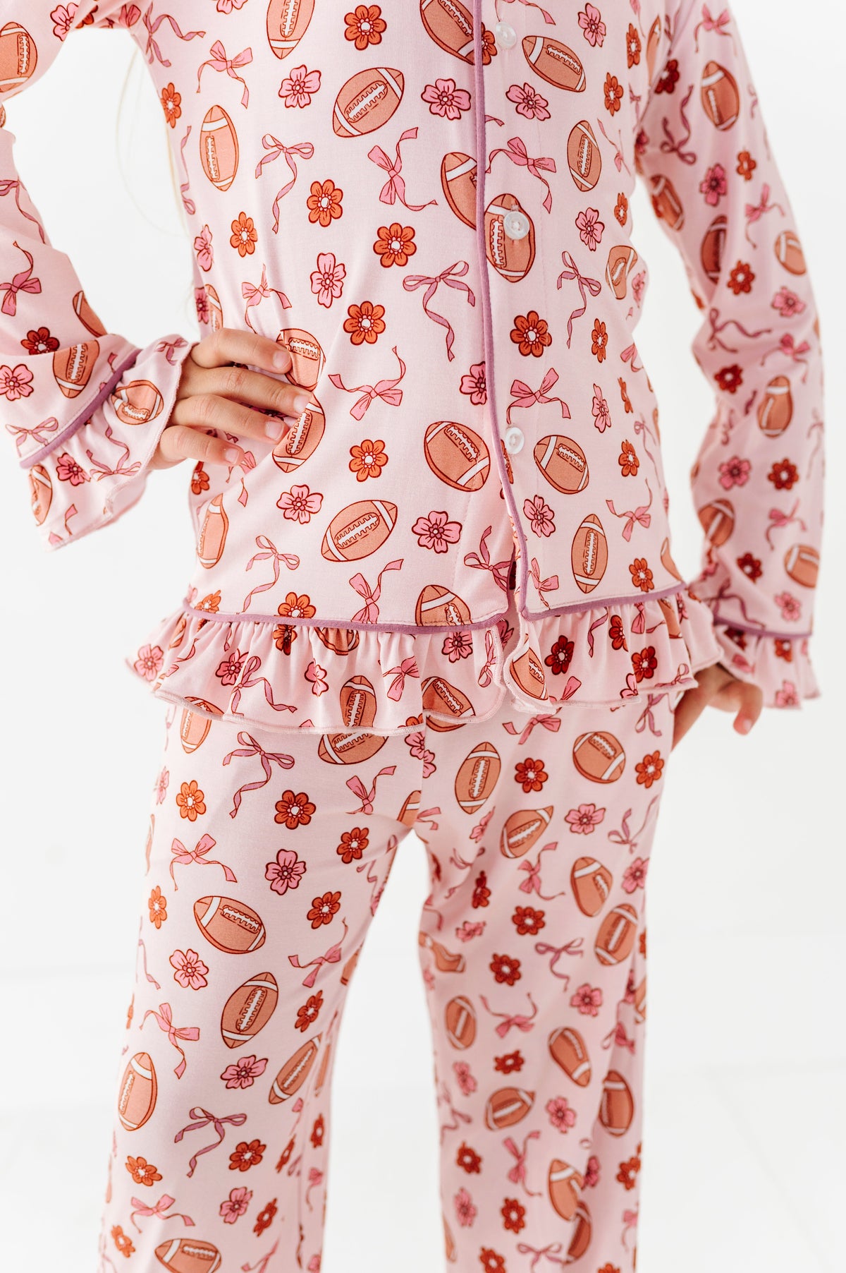 Friday Night Florals Ruffle Button Up Set (est Ship Time 2-3 Weeks)
