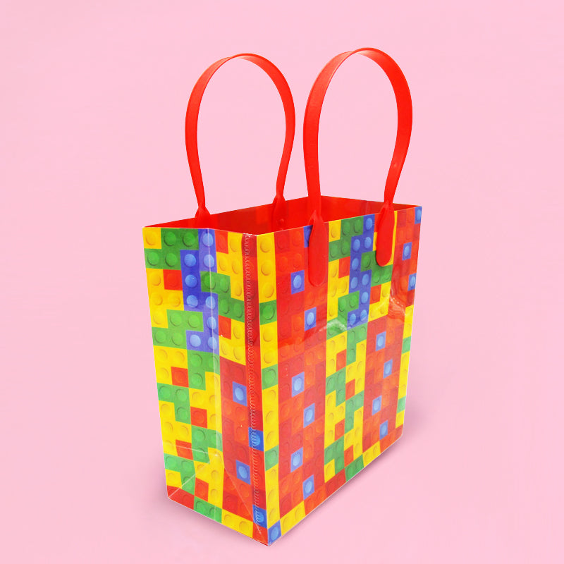 Building Blocks Brick Party Favor Bags Treat - Set Of 6 Or 12
