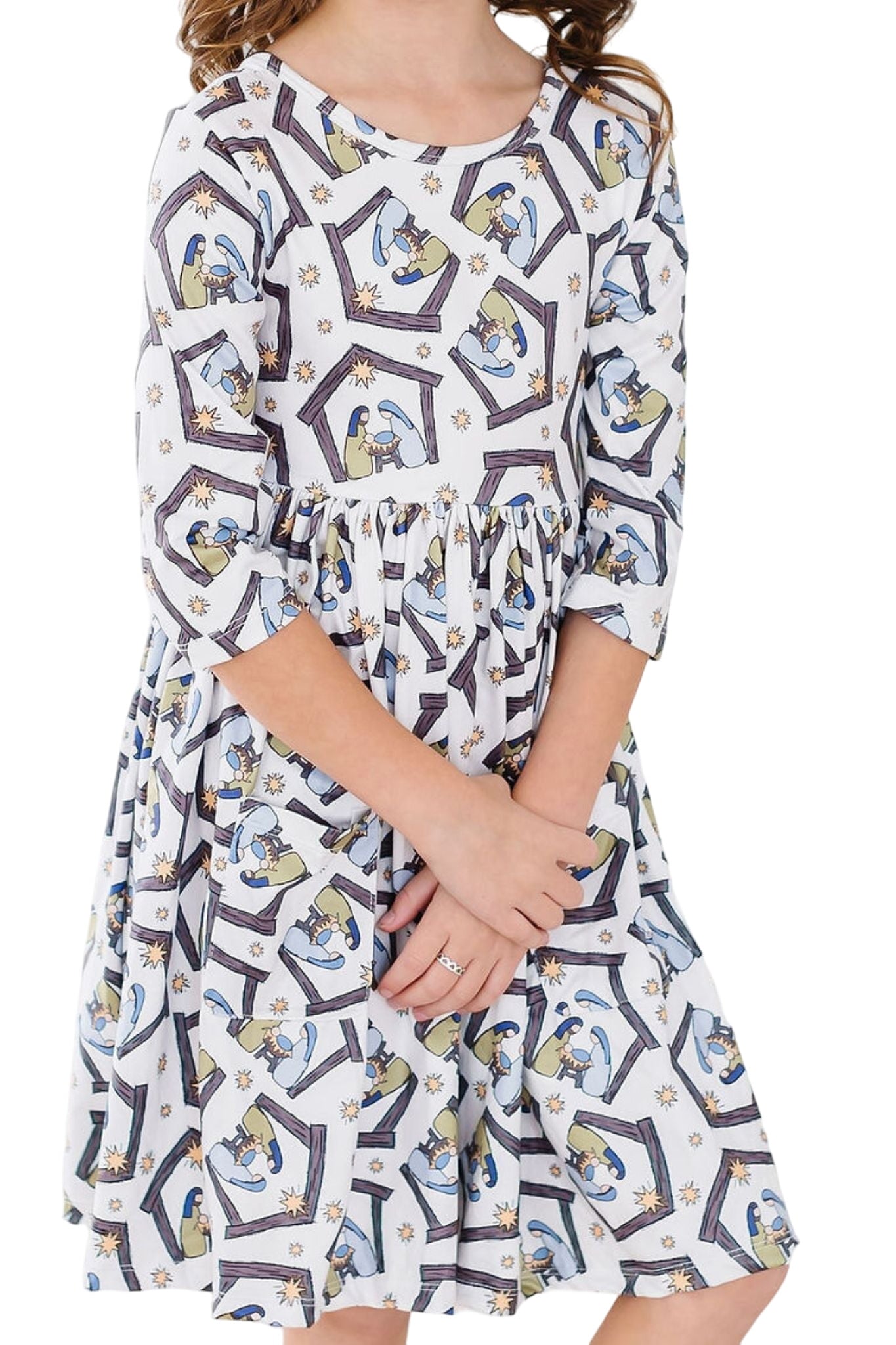 Nativity Pocket Twirl Dress