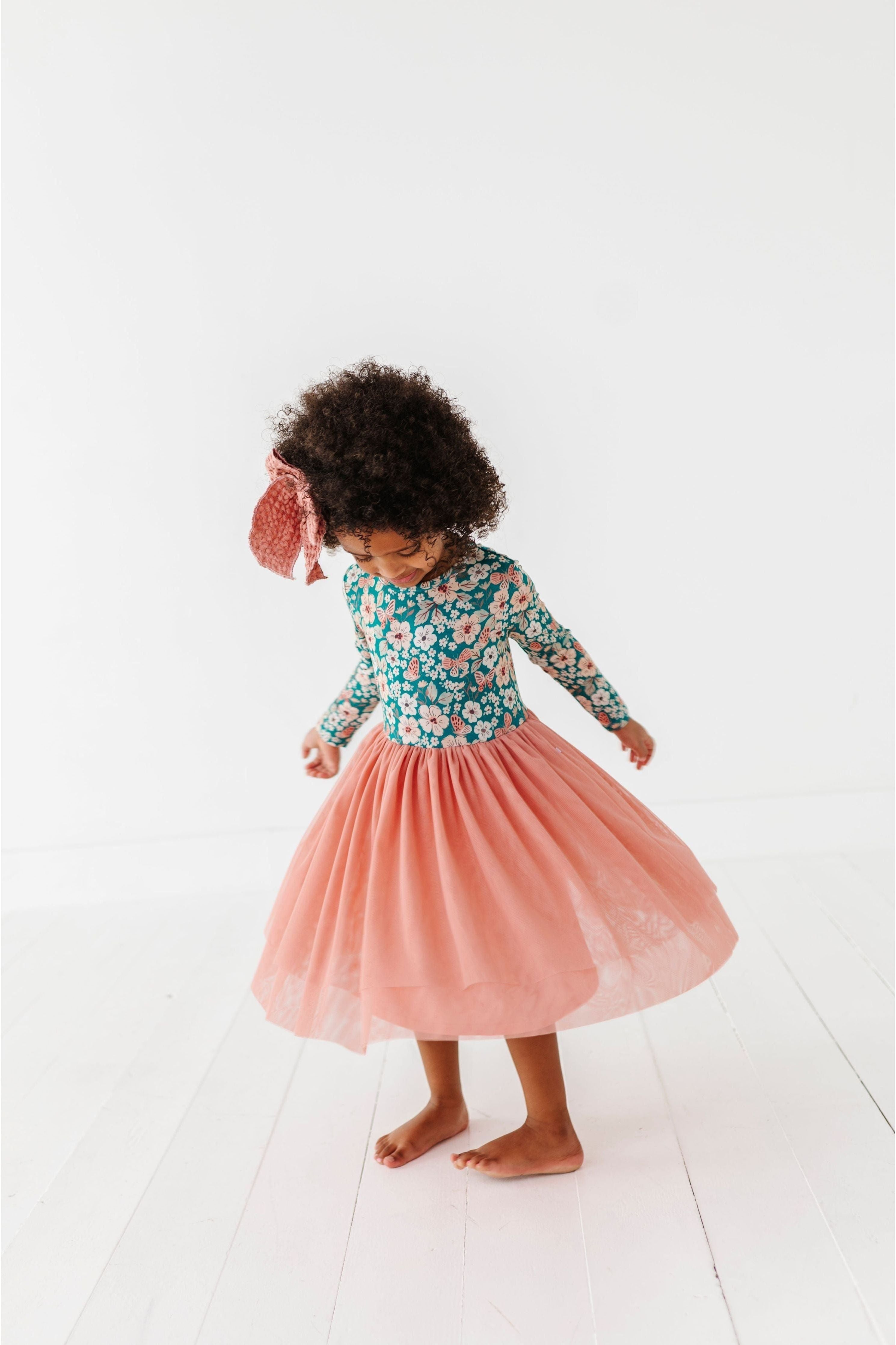 Bamboo Tulle Dress - Juniper