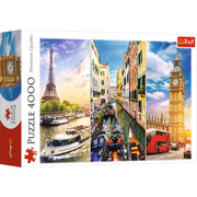 Red Trip Around Europe 4000 Piece Puzzle