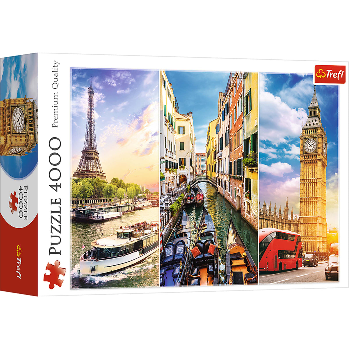 Red Trip Around Europe 4000 Piece Puzzle